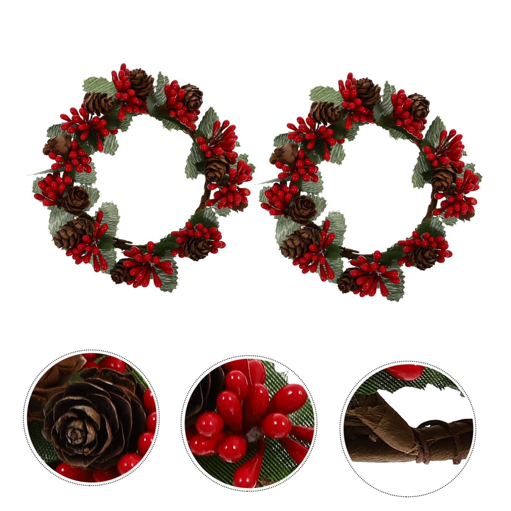 IMIKEYA 8stücke Weihnachtsgirlanden Mit Künstlichen Beeren Festliche Dekoration Für Weihnachten Neujahr Und Partys Simulierte Pflanzenkränze Für Tür Und Tischdeko