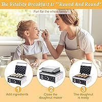 Vista 4 de Máquina eléctrica de donas, máquina comercial para hacer panqueques, máquina para hacer panqueques, calefacción de doble cara, máquina antiadherente