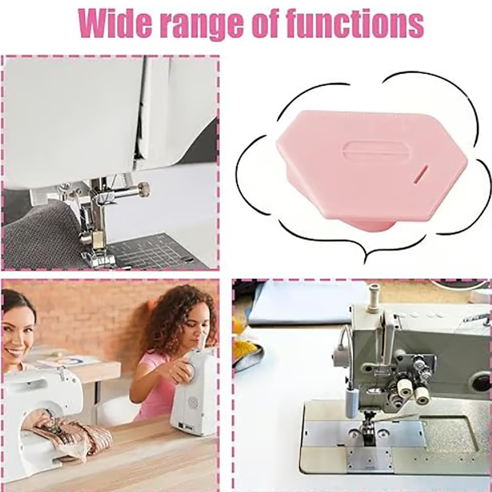 Guía de costura magnética para máquina de coser, regla de guía de costura para máquina de coser, guía de costura magnética, guía de costura multifunción, guía de dobladillo con escala, accesorios de