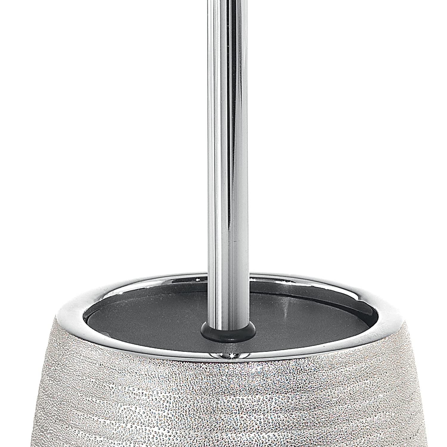 Gedy Argent, G-Astrid Brosse WC à Poser, Dimensions 47 X 11,5 X 11,5 CM Poids 0,648 kg, Brosse de Bain en Céramique, Années de Garantie 2, Design R&S, Unique