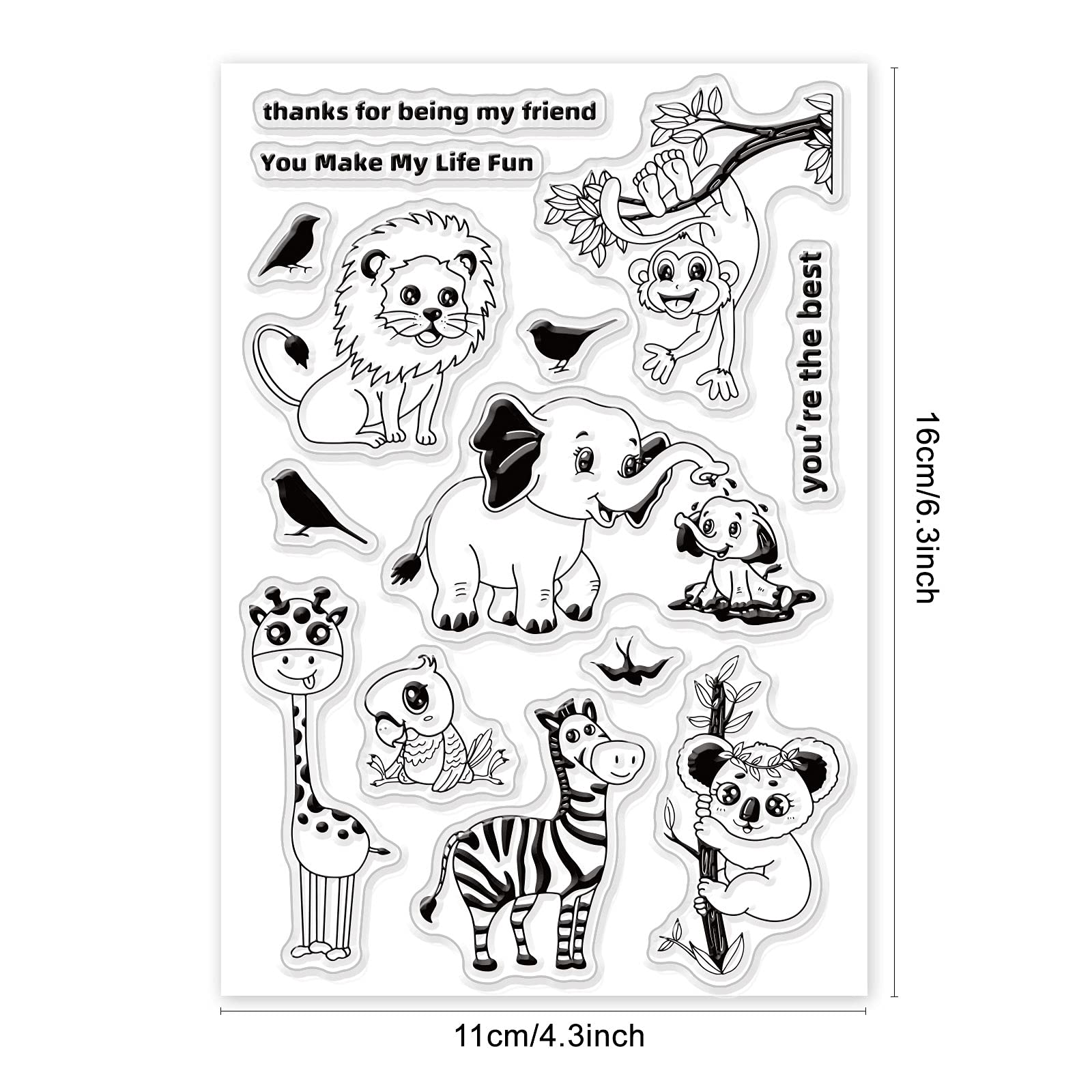 GLOBLELAND Sellos Transparentes De Silicona Con Diseño De Gato Y Gato, Sellos Transparentes Para Manualidades, álbumes GLOBLELAND Sellos Transparentes De Silicona Con Diseño De Gato Y Gato, Sellos Transparentes Para Manualidades, álbumes