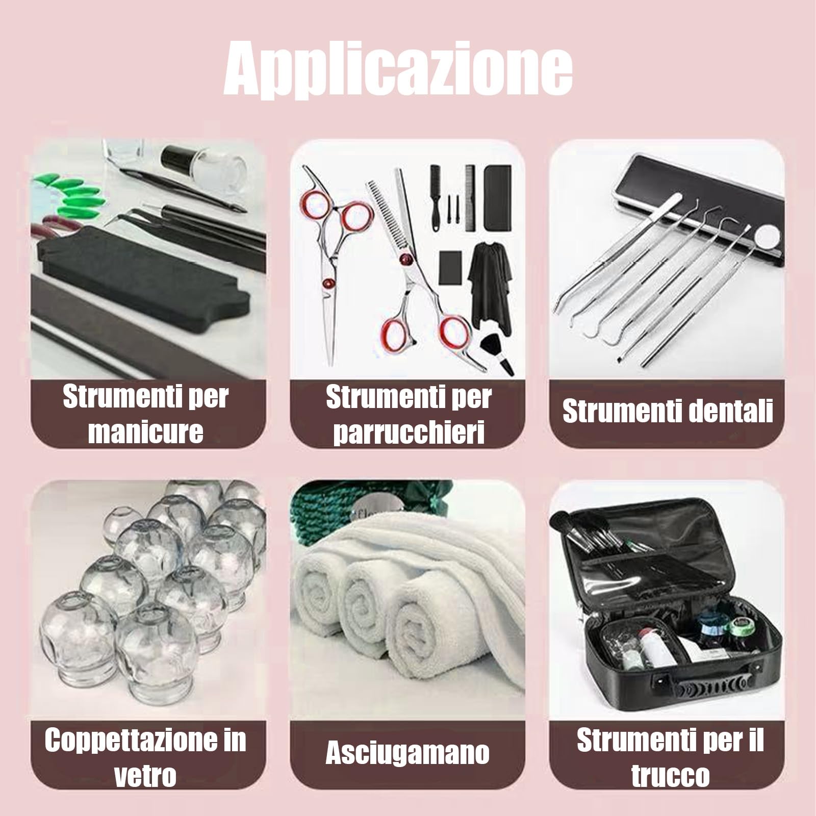 Sterilizzatore UV, sterilizzatore unghie, grande capacità 10/24 l, 75°C Aria Calda a Temperatura Costante, per salone di bellezza, parrucchiere, temperatura massima 250°(10L/Rosa)
