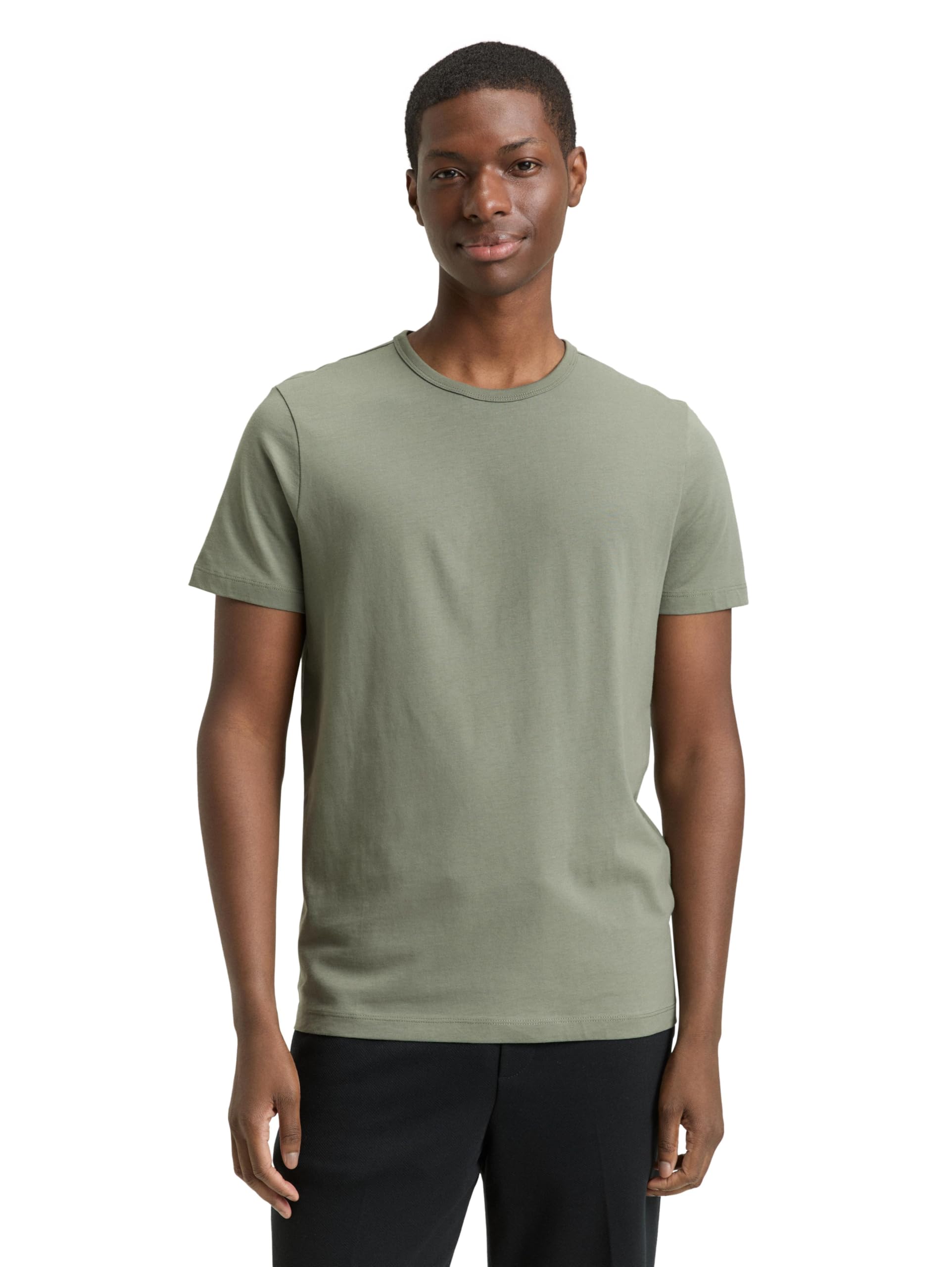 TOM TAILOR Denim Herren Slim Fit T-Shirt aus Baumwolle