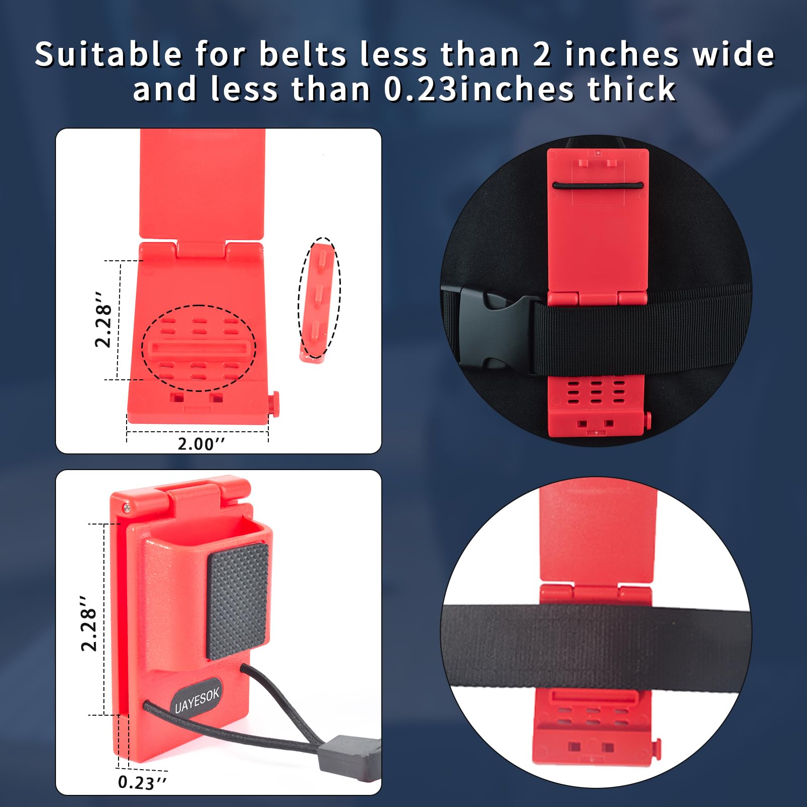 UAYESOK Walkie-Talkie Gürtelholster – Schnell Lösbar, Für Gurte Bis 5,7 Cm Breite