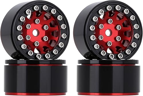 INJORA Llantas de rueda 1.0 RC Metal Beadlock Llantas para AX24 118 TRX4M All 124 Escala Axial SCX24 Deadbolt RC Crawler Accesorios de