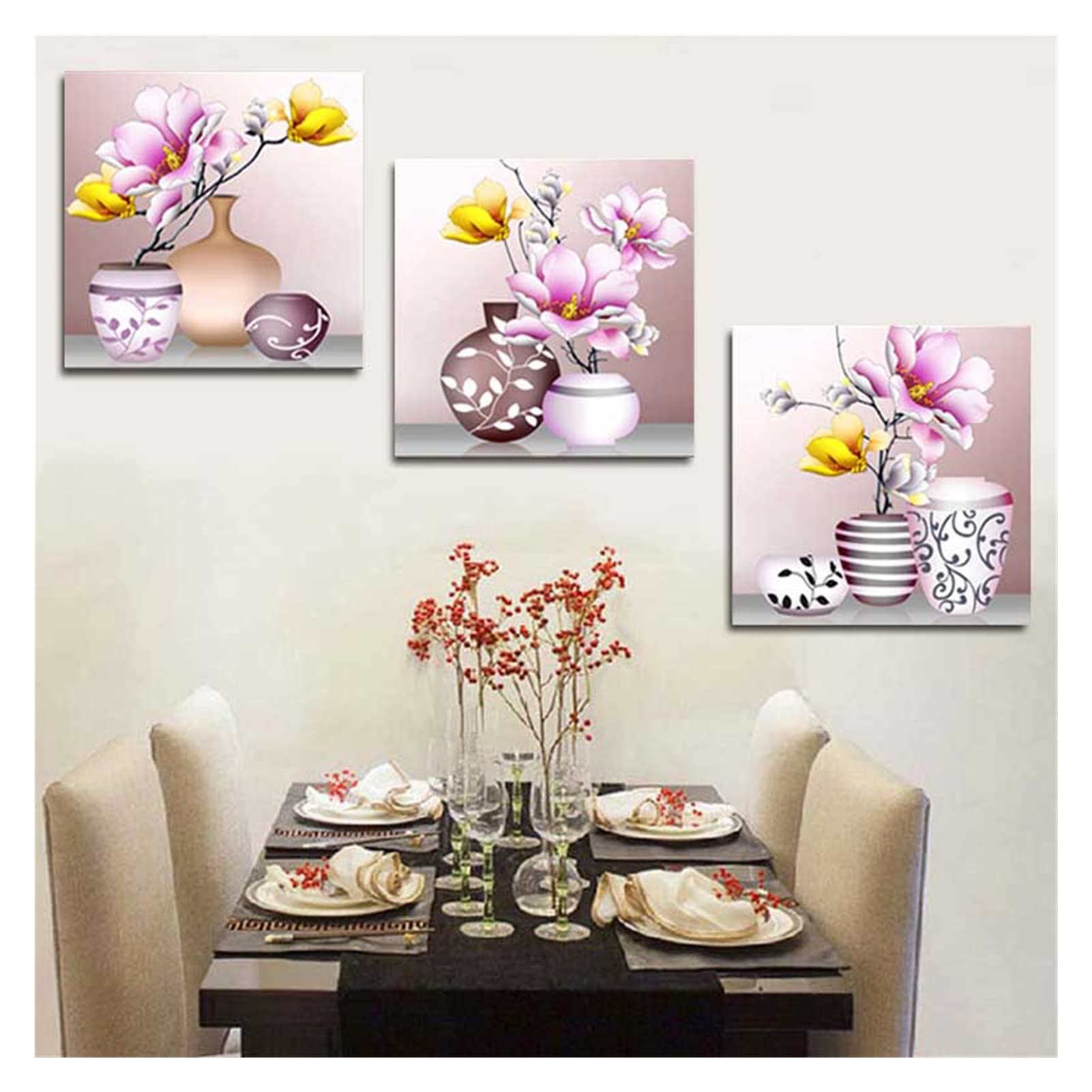 Zestawy do haftu krzyżykowego do haftu DIY, modne wzory artystyczne z kwiatami magnolii, kompletny zestaw chińskiego haftu krzyżykowego, idealny do projektów wystroju domu