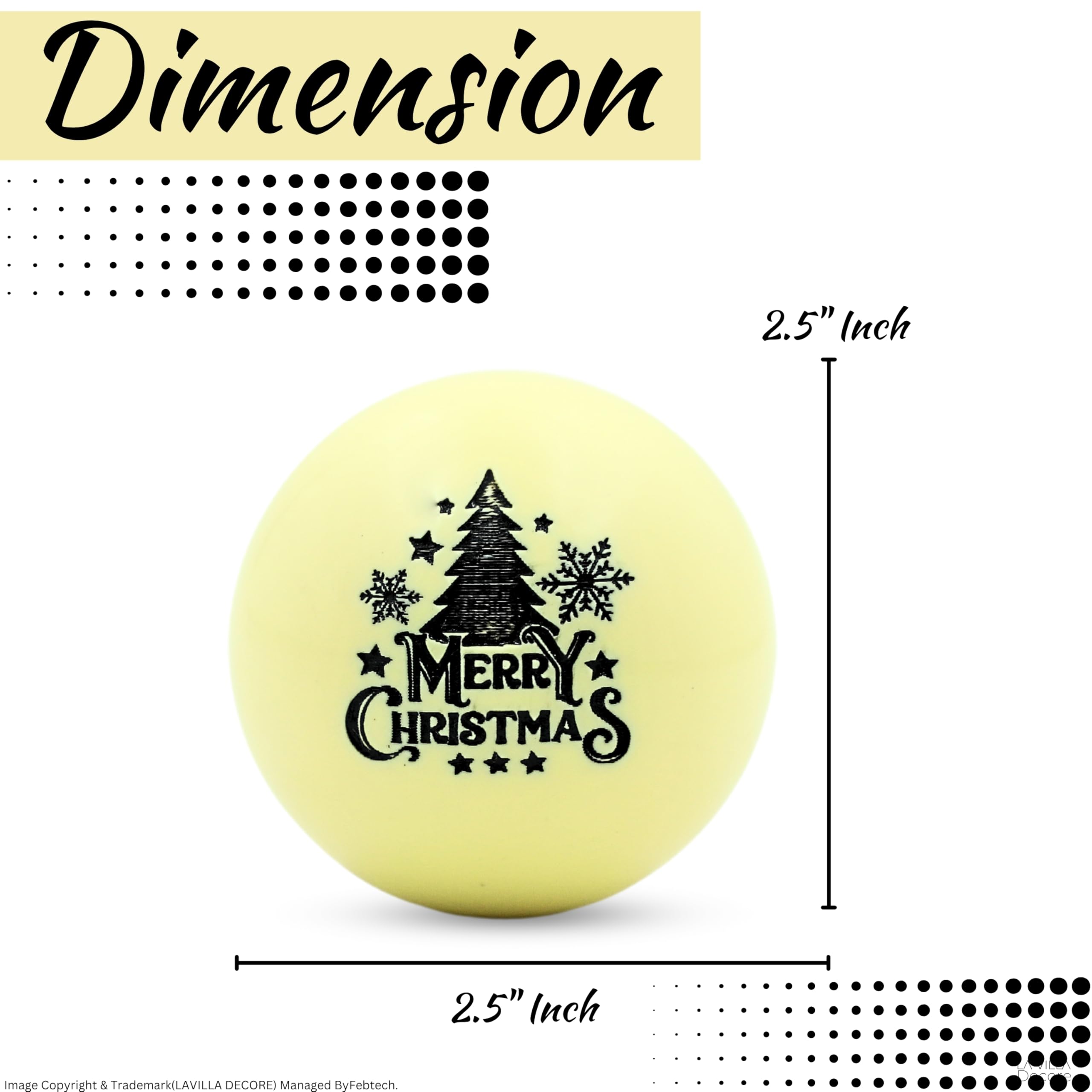 LA VILLA DECORE Pool Balls with Jute Gift Bag Christmas-Themed Billiard Ball with Tree and Snowflake Design, Perfect for Xmas Party Decor and Stocking Stuffers