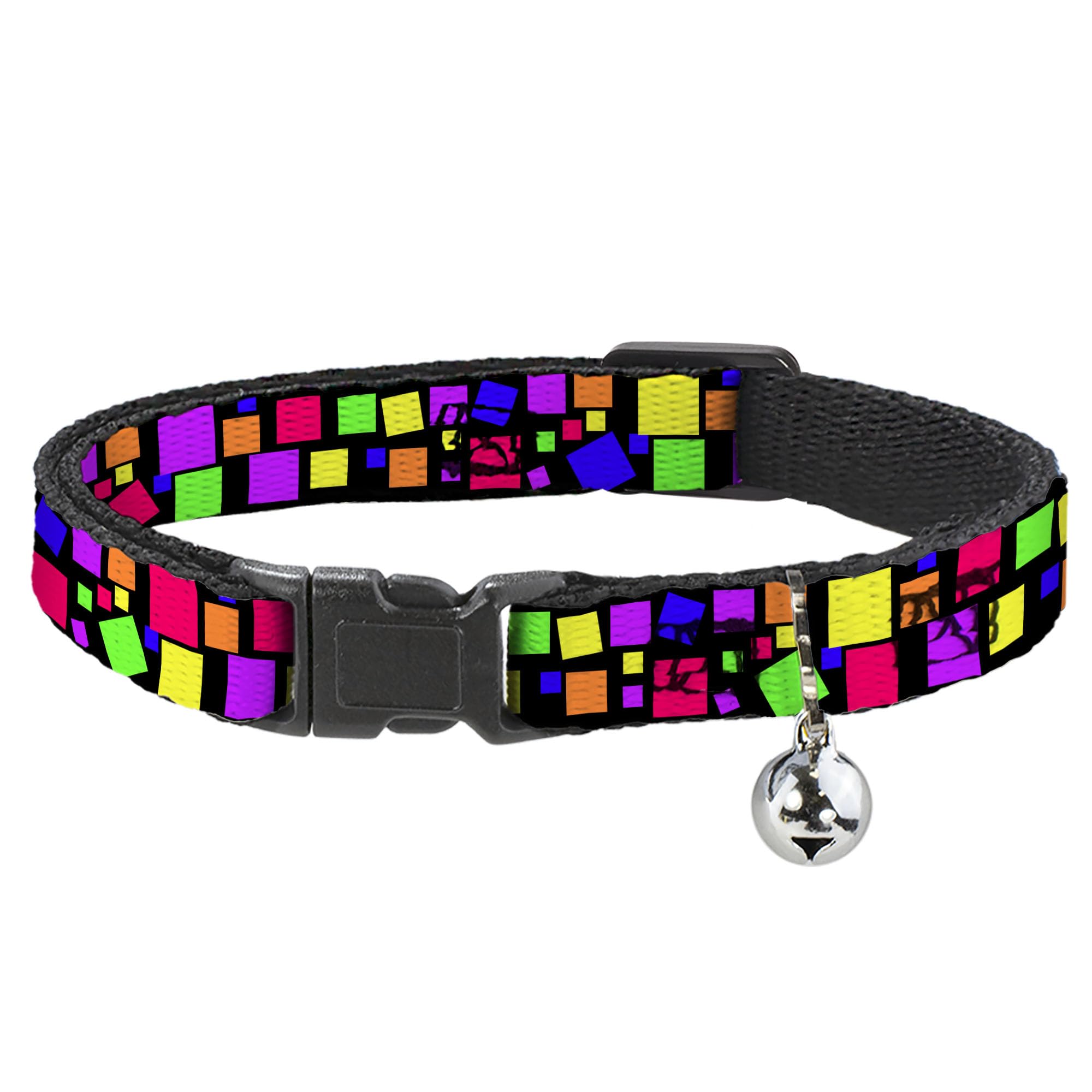 Collar para gatos Buckle-Down BAC-W31932-NM de cuadrados medianos ajustable