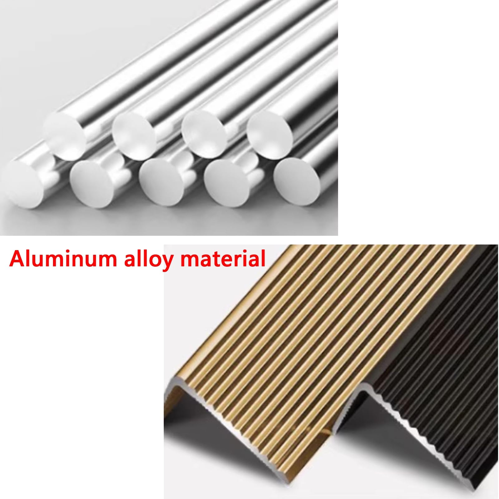 Perfil Antideslizante De Vinilo For Escaleras, Protector De Esquinas De Pared, Antideslizante E Impermeable For Escaleras Interiores Y Exteriores(Gold,90cm L 100mm*30mm)
