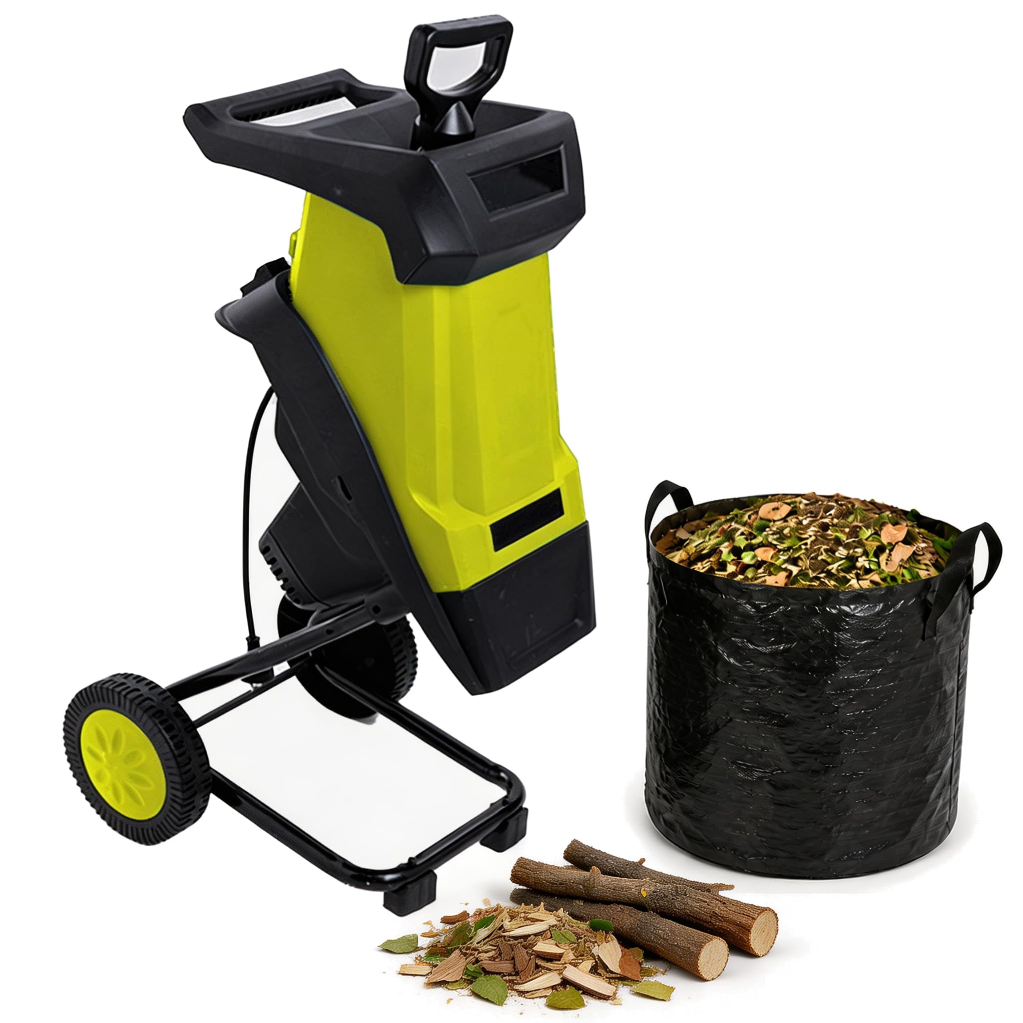 Broyeur de Végétaux Électrique 2400W pour Branches Et Feuilles