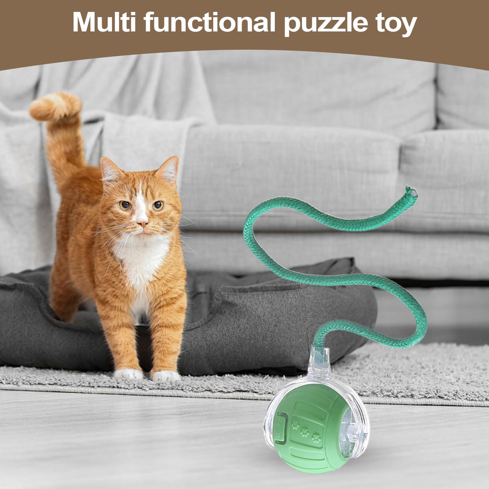 Jouet Vibrateur à Corde – Queue Remuante Automatique – Système Intelligent – ABS Solide – Pour Chat Et Petit Animal – Interactif Et Amusant