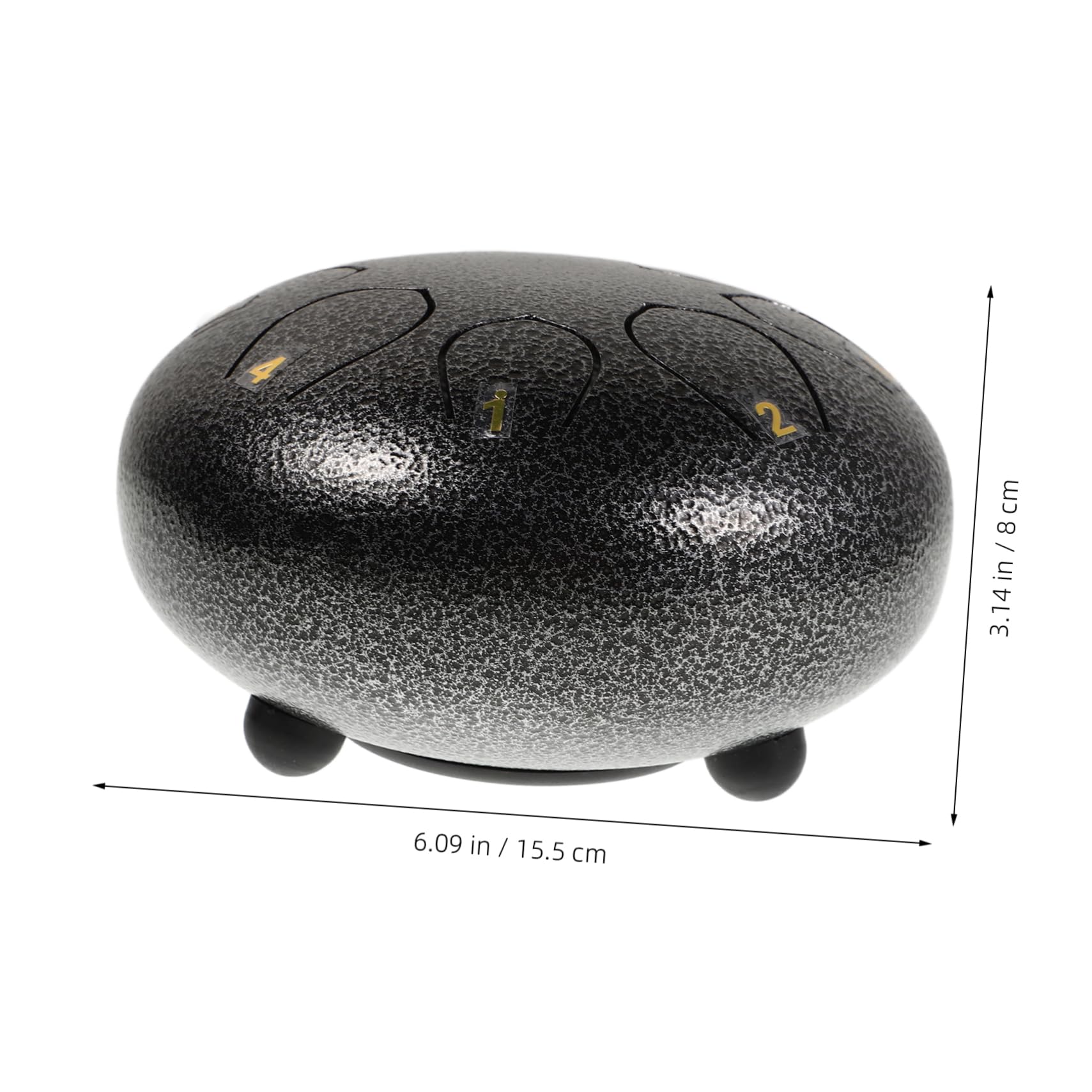 SUPVOX Carbon Steel Tongue Drum 8 Note Rain Chime Instrument Boys and Girls Yoga Hand Drum with Mallets and Music Book