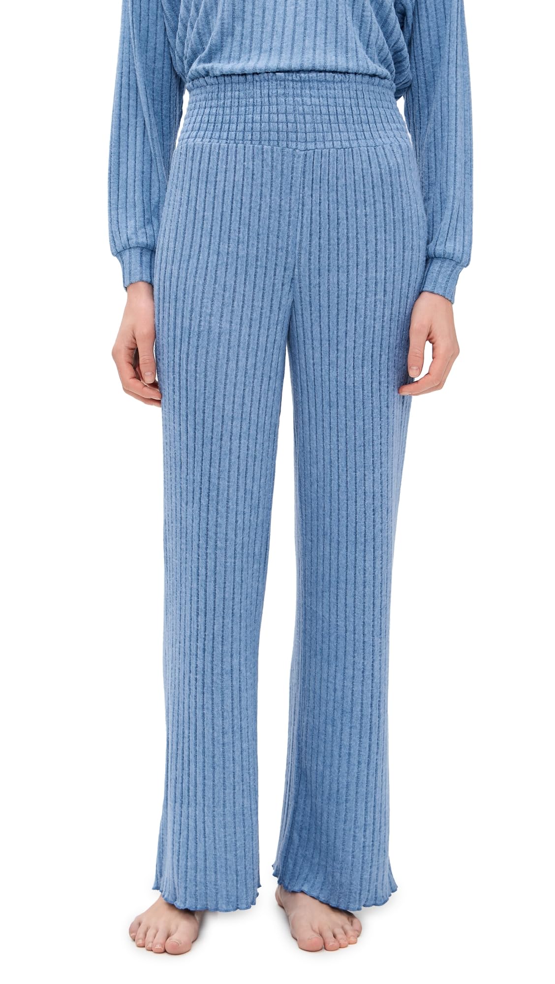 Z Supply Womens Dawn Smocked Rib Pants