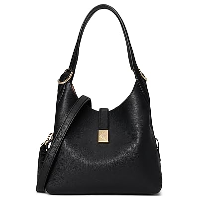 Kate Spade New York Deco Pebbled Leather Medium Crossbody Tote Cross Body Handbags Black