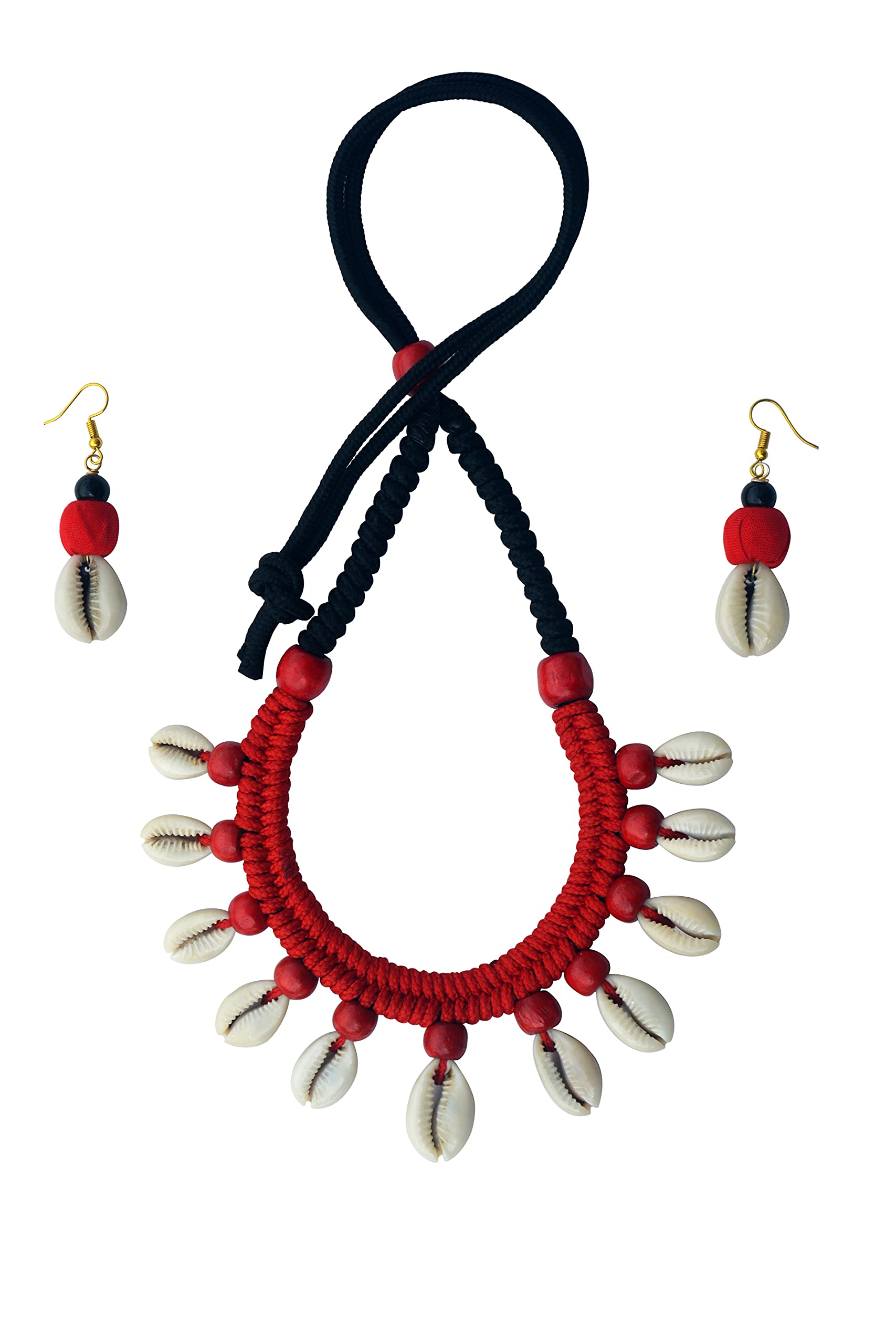 Karukala jwellery Exclusive Handicraft Kaudi Seashells Choker Necklace set For Women & Girls fully Handmade (Color:Multi,Size:Free) (B07CVVDR9D) Amazon Price History, Amazon Price Tracker