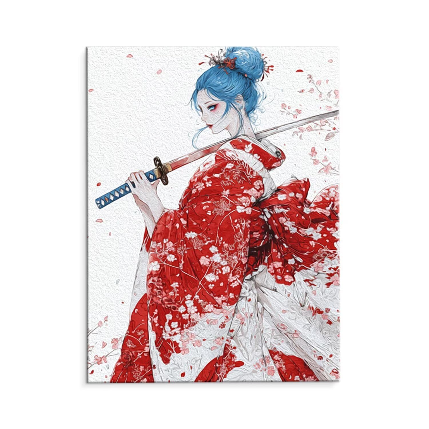 Paint by Numbers Kit for Adults - Female Geisha Paint by Number Kits on Canvas for Beginners, DIY Acrylic Watercolor Oil Number Painting Kits Home Wall Decoration Gift 24x32 Inch (Without Frame) H-743