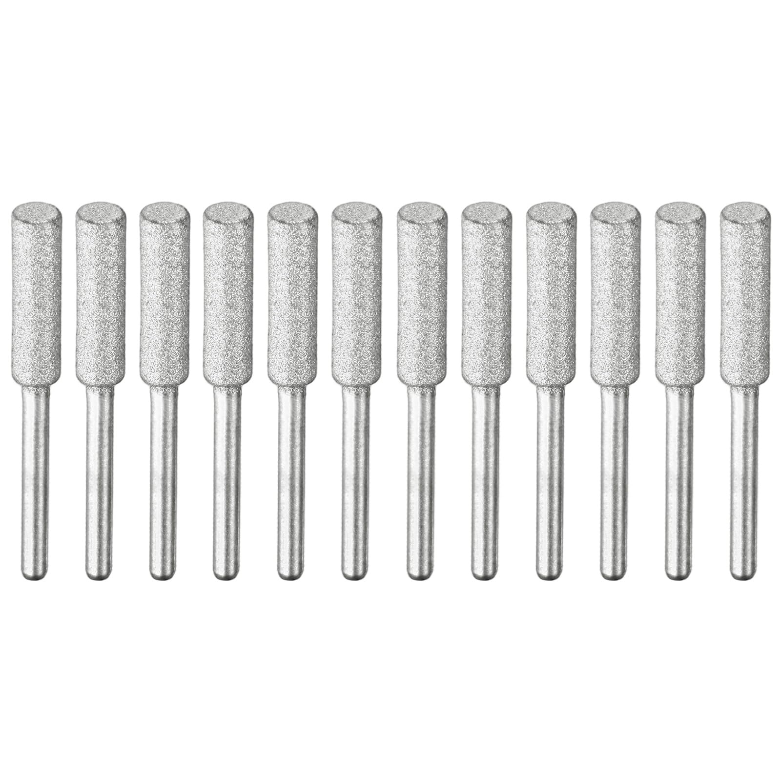 TIXIPEM 12pcs Diamond Chainsaw Sharpener 7/32in, Silver