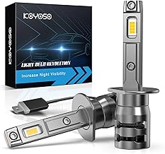 KOYOSO Ampoules H1 LED 16000LM, Feux de Voiture Compatible avec DC 12V pour Efficacité Energétique