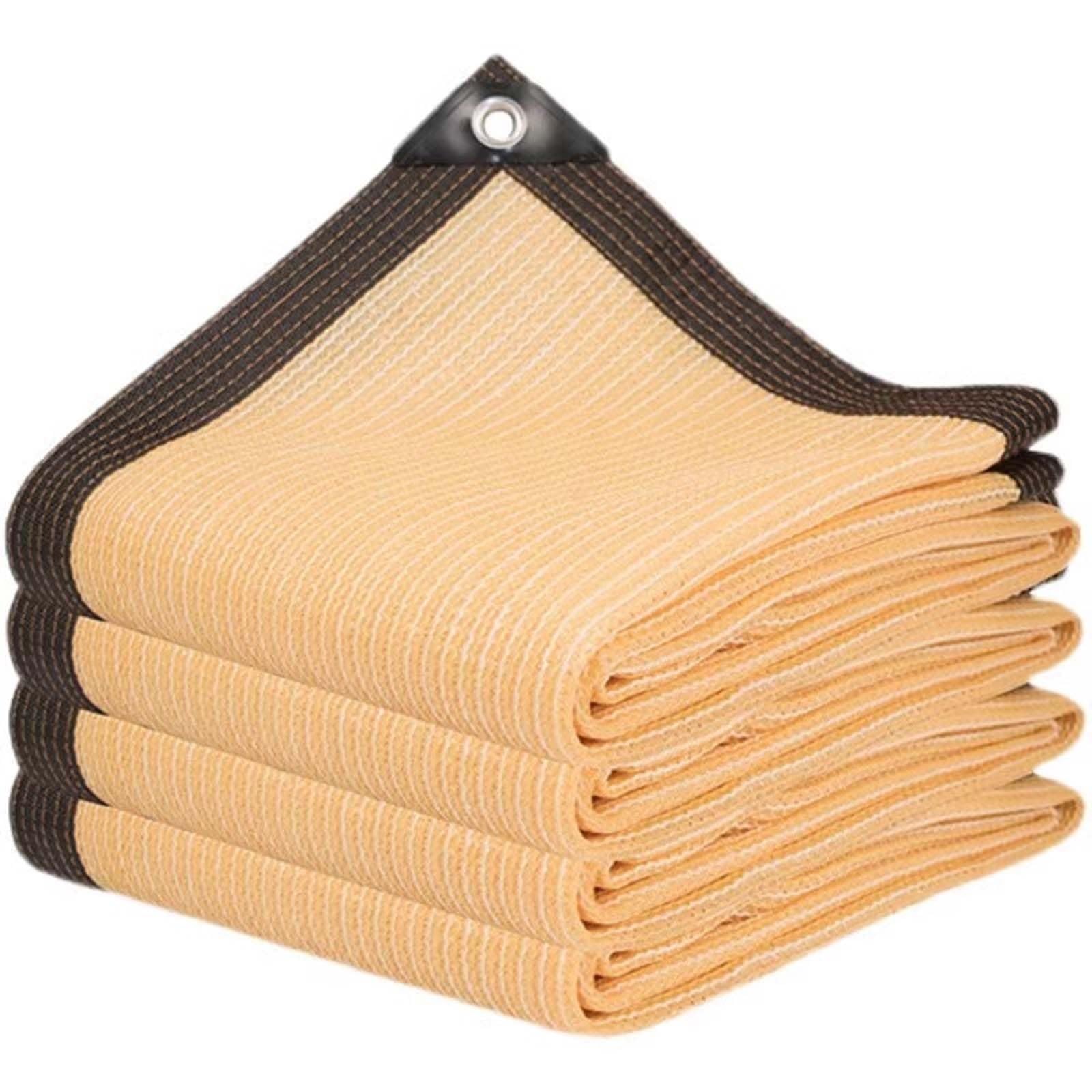 GJZQDKX Beige Shade Sail for Garden, 90% UV Protection, Outdoor Greenhouse Canopy, Patio Plant Cover, Windproof & Water-Permeable (7x12m)