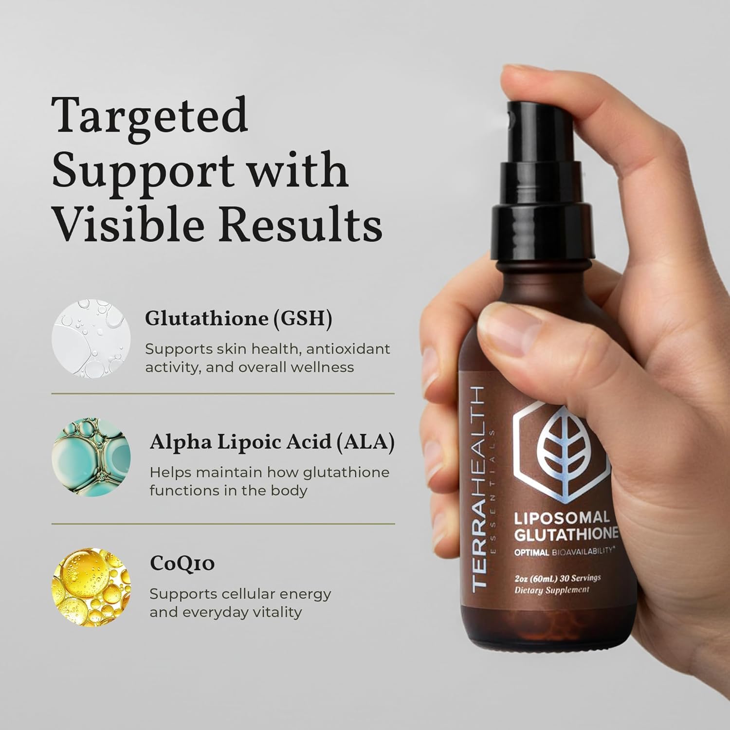 Terra Health Essentials Liposomal Glutathione Liquid Supplement, 4 fl oz — Amazon image 5