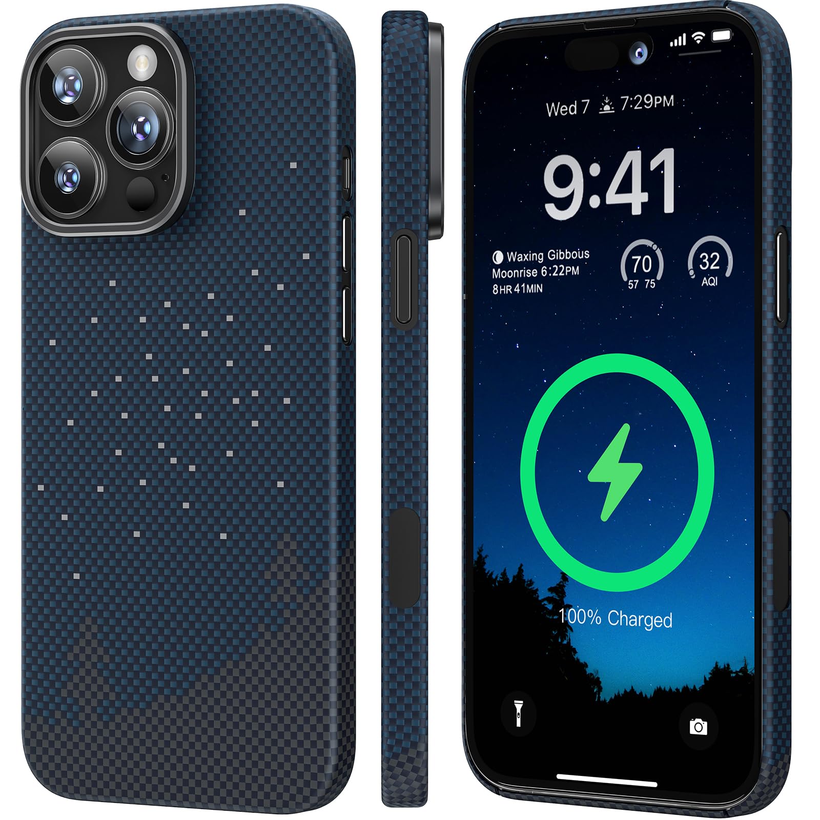 memumi Aramid Fiber Magnetic Case for iPhone 16 Pro