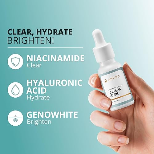 Miniatura 5 de Abera Suero de melasma con niacinamida y ácido hialurónico, suero corrector de manchas oscuras, tratamiento de melasma para la cara, adecuado para