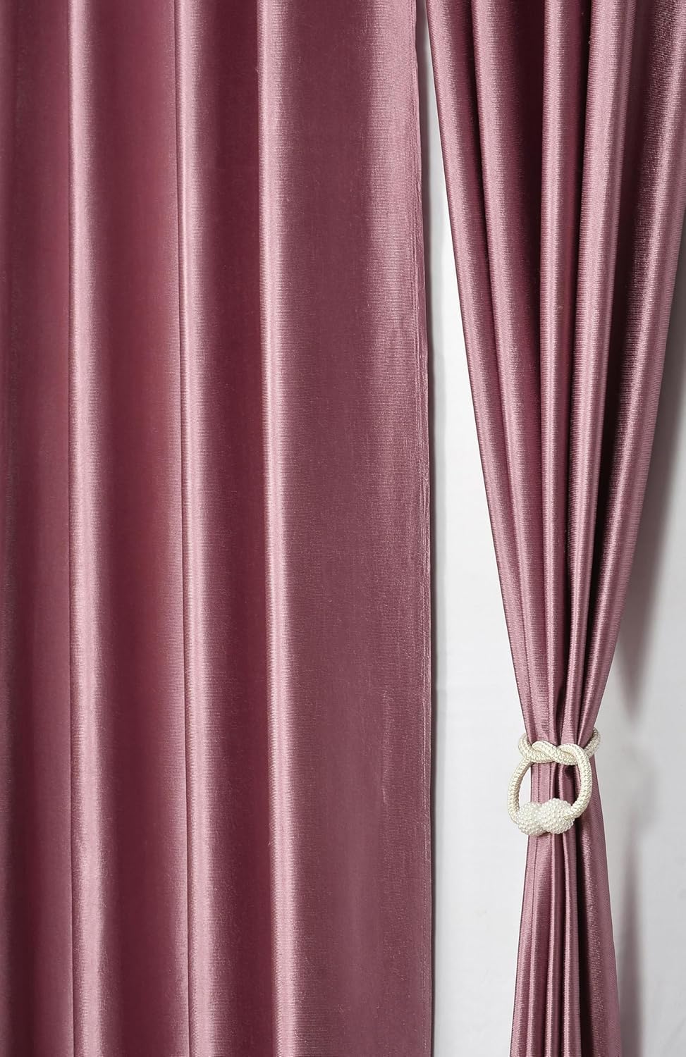 Exporthub 2 Piece Polyester Blend Eyelet Solid Very Long Door Curtain - 10 Ft, Burgundy — Amazon image 2
