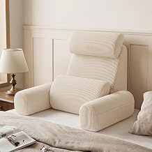 Blissful Diary Reading Pillow with Adjustable Neck & Lumbar Support, Beige