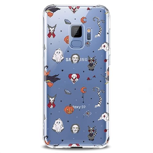 Miniatura 8 de Funda compatible con Samsung S25 S24 S23 FE S22 Plus S21 Ultra S20+ S10e Note 20 S9 Halloween Theme Flexible Silicone Orange Pumpkins Scary Clear
