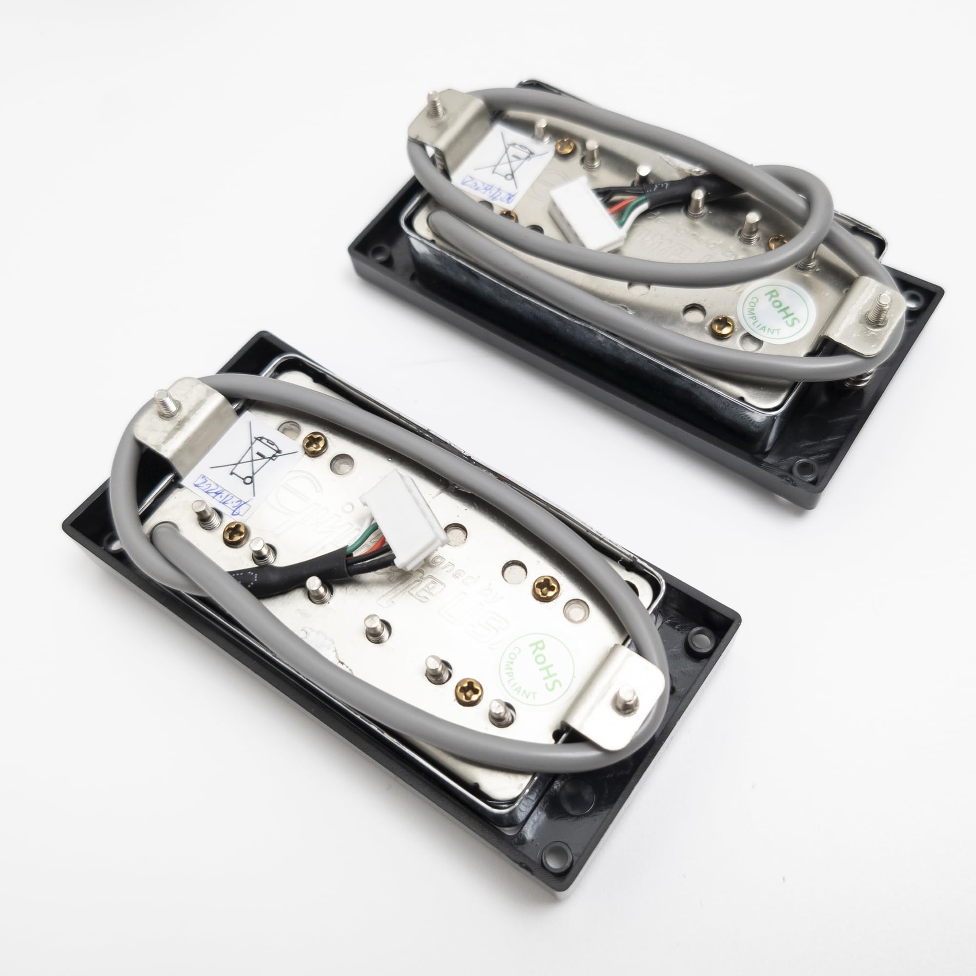 Przetwornicy ProBucker Alnico 2 Humbucker do gitar Gibson Les Paul, przetwornicy pod gryf i pod mostek z 4-rdzeniowymi terminalami Quick Connect, kabel 2V2T, ulepszenie Push Pull (Czarno-złote)