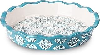 Wisenvoy Pie Pan Ceramic Pie Dish Pie Plate Porcelain Deep Dish Pie Pan Non-Stick Pie Pans