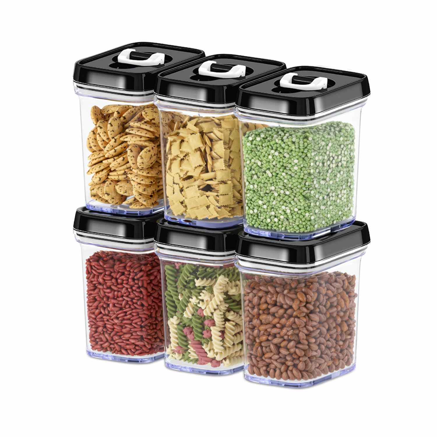 DWËLLZA KITCHEN Airtight Food Storage Containers with Lids – 6 Piece Set