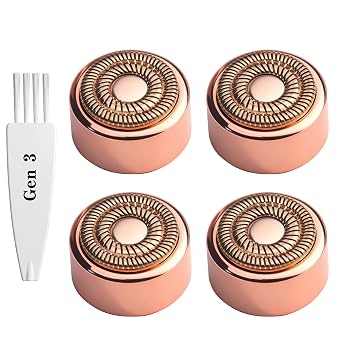 4 Pack Replacement Heads Gen 3 Compatible with Flawless Facial Hair Remover, Replacement Blades Heads Compatible with Flawless Generation 3
