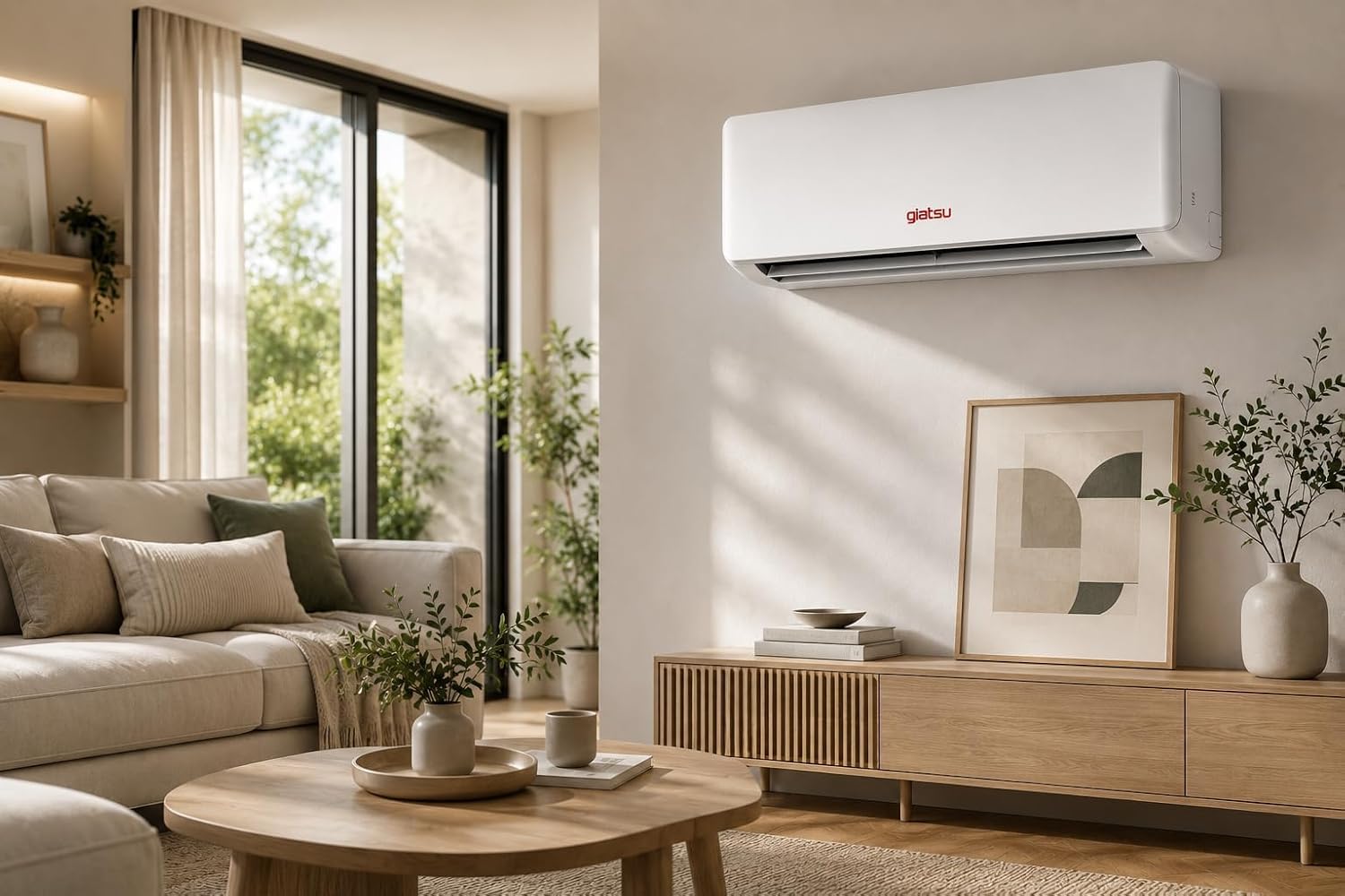 Condizionatore 9000 BTU Inverter WiFi GIATSU Sakura B – Climatizzatore Silenzioso Caldo/Freddo Pompa di Calore A++/A+ con Gas R32, Modalità Turbo, Sleep, Timer 24H, Auto Restart, Golden Fin