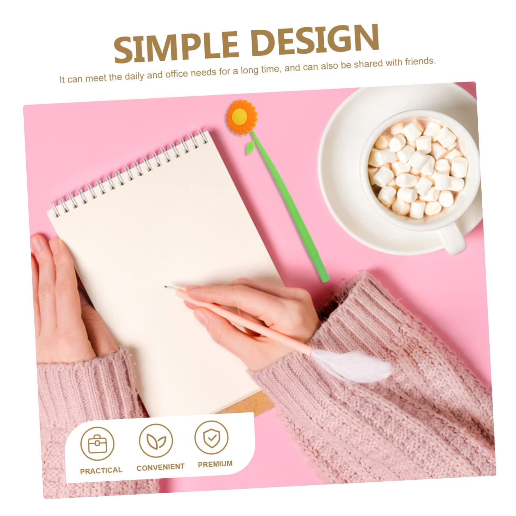 Didiseaon 18 Pezzi Penna In Silicone Girasole Simpatico Cartone Animato Penne A Inchiostro Gel Penne Botaniche Penna Per Firma Di Nozze Giocattoli Novità Penne A Sfera Di Partito