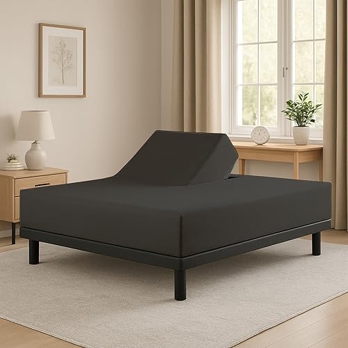 Miniatura 2 de Sábana bajera superior dividida Queen para camas ajustables, sábana bajera de media división Queen para camas ajustables, solo dividida 34 pulgadas