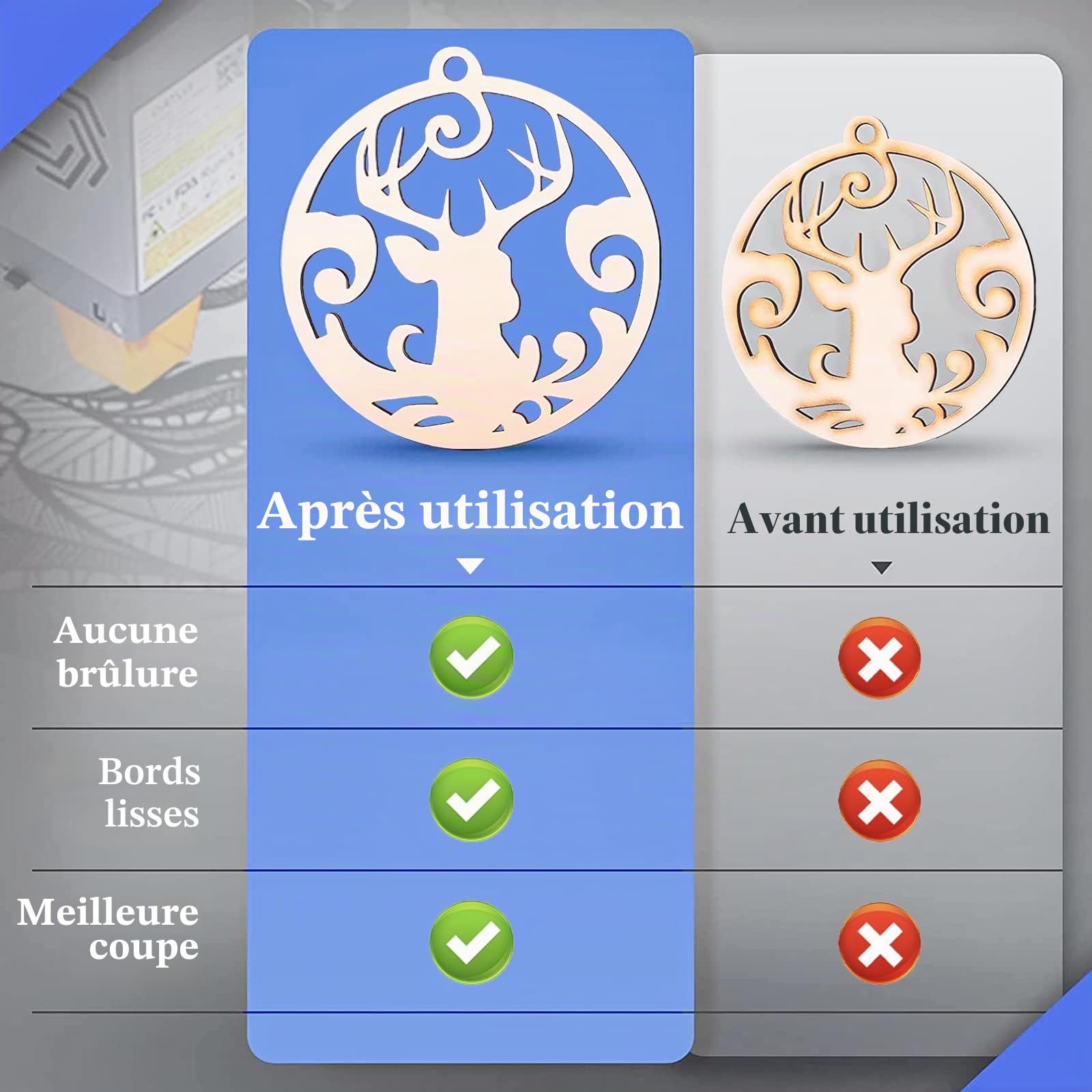 440*440 mm Table de découpe laser alvéolaire, plaque en aluminium résistante avec table à alvéoles en acier pour découpe et gravure laser efficace, accessoire essentiel pour réseau laser (17,32 x