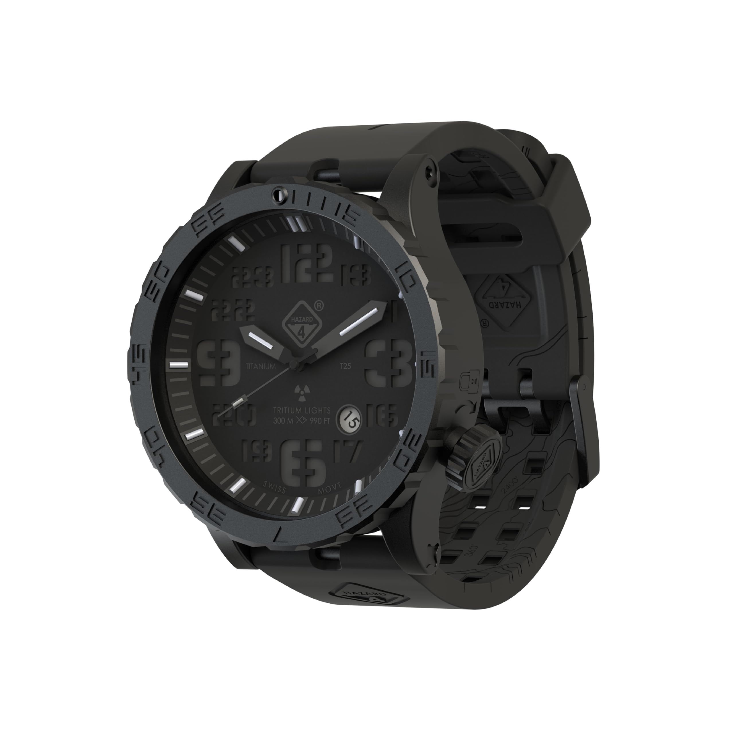 Amazon | HAZARD 4 Heavy Water Diver(TM) ブラックアウト:チタン 