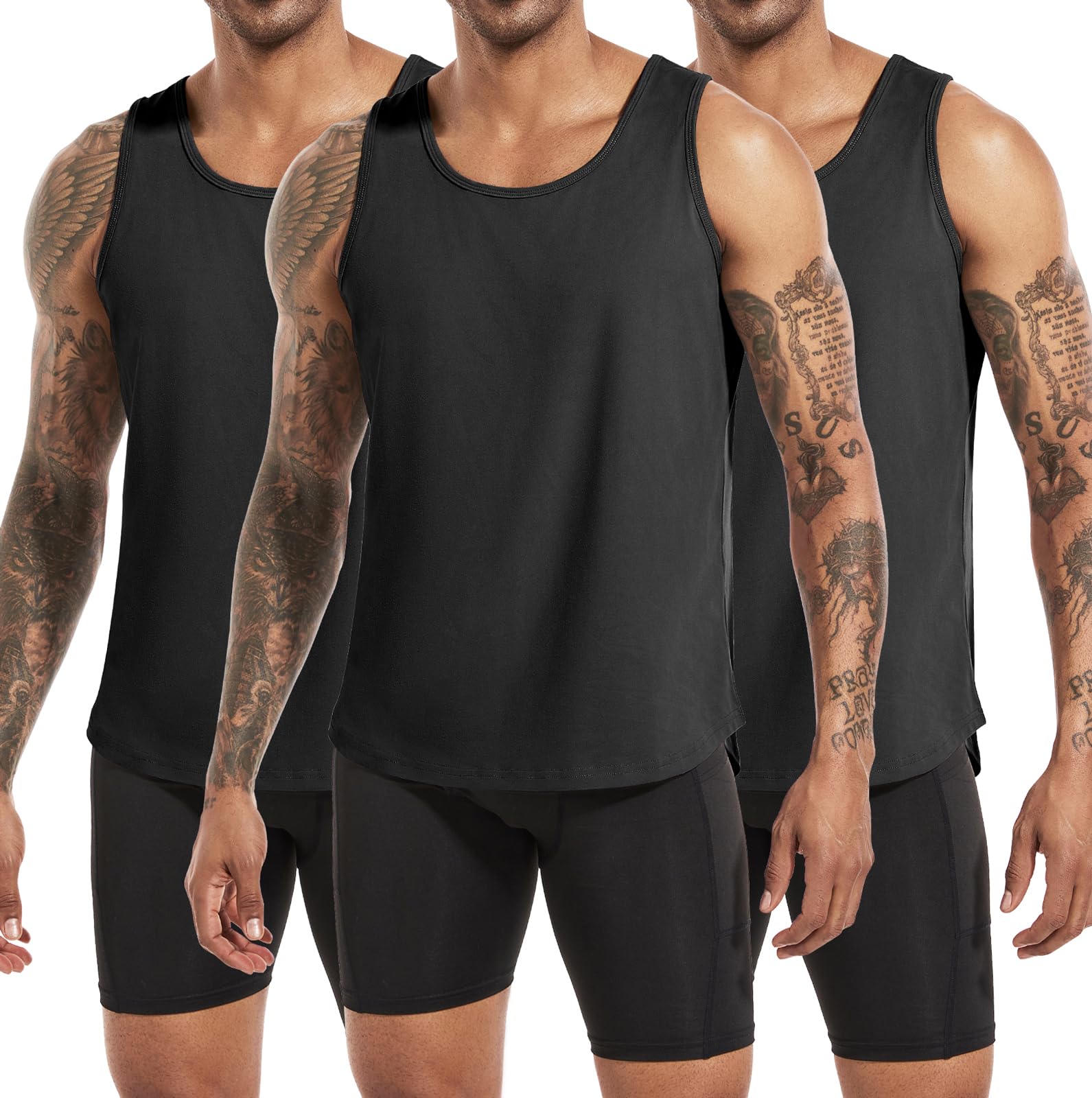 Boyzn Men's 1, 3 or 5 Pack Cotton Workout Tank Tops, Athletic Gym Muscle Tank Top, Bodybuilding Sleeveless Tee Shirts for Men