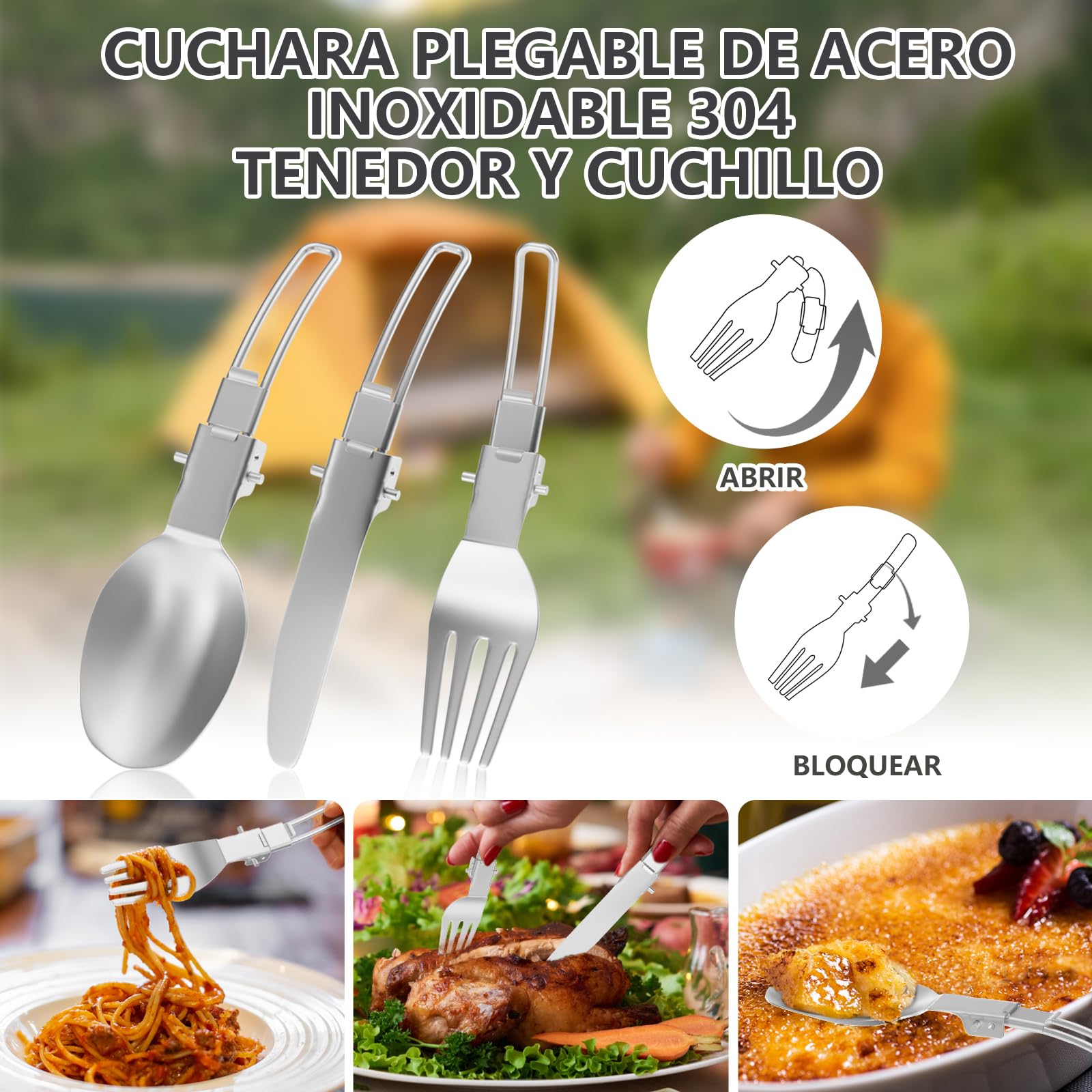 IEEILULU Utensilios Cocina Camping, Kit Cocina Camping, Aluminio Utensilios de Acampada para Camping Campamento Senderis,mo Itinerante Aire Libre Picnic (2-3 personas)