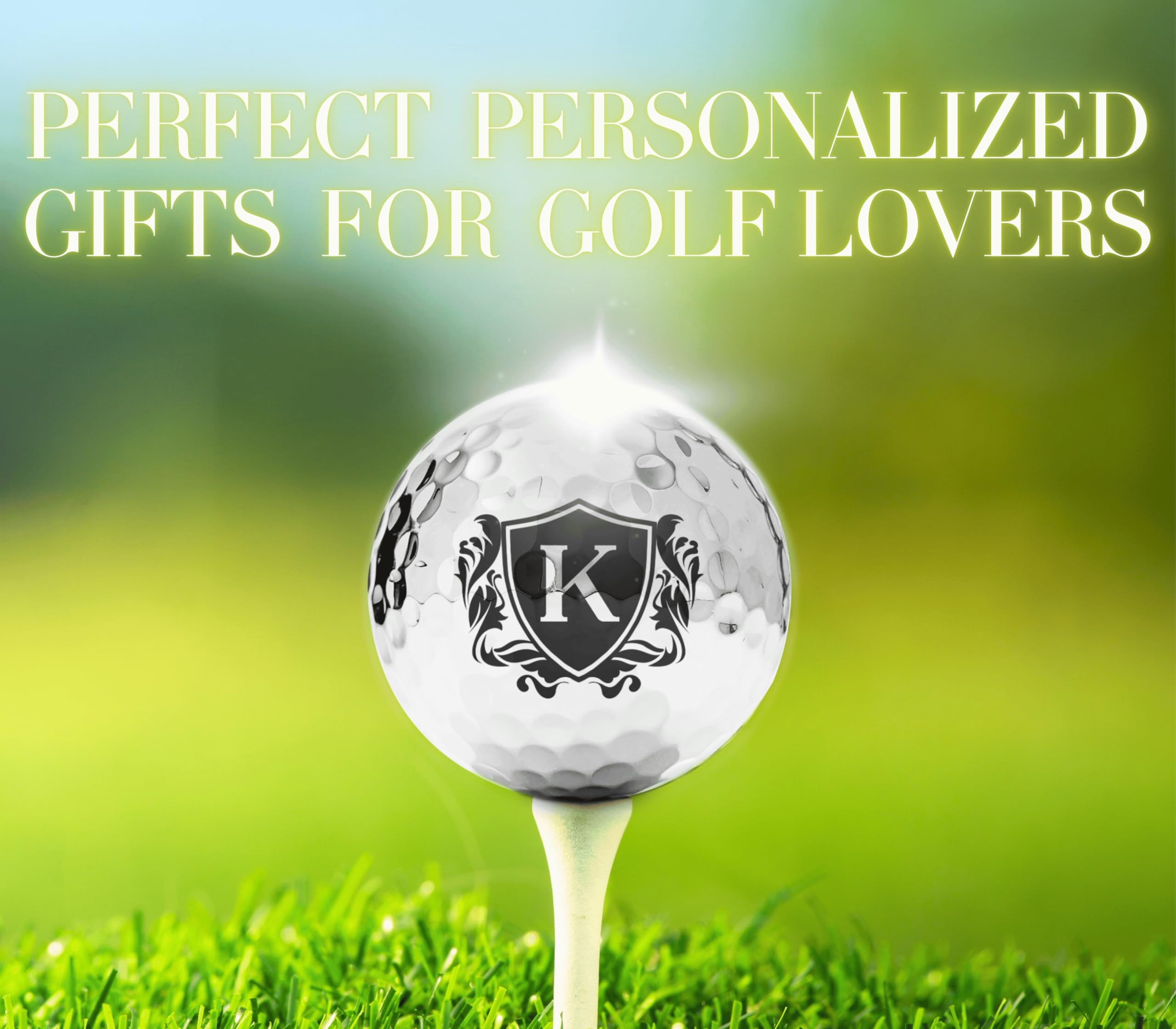 Pelotas de Golf Personalizadas Plateadas para Hombres Regalos únicos Accesorios Golfistas