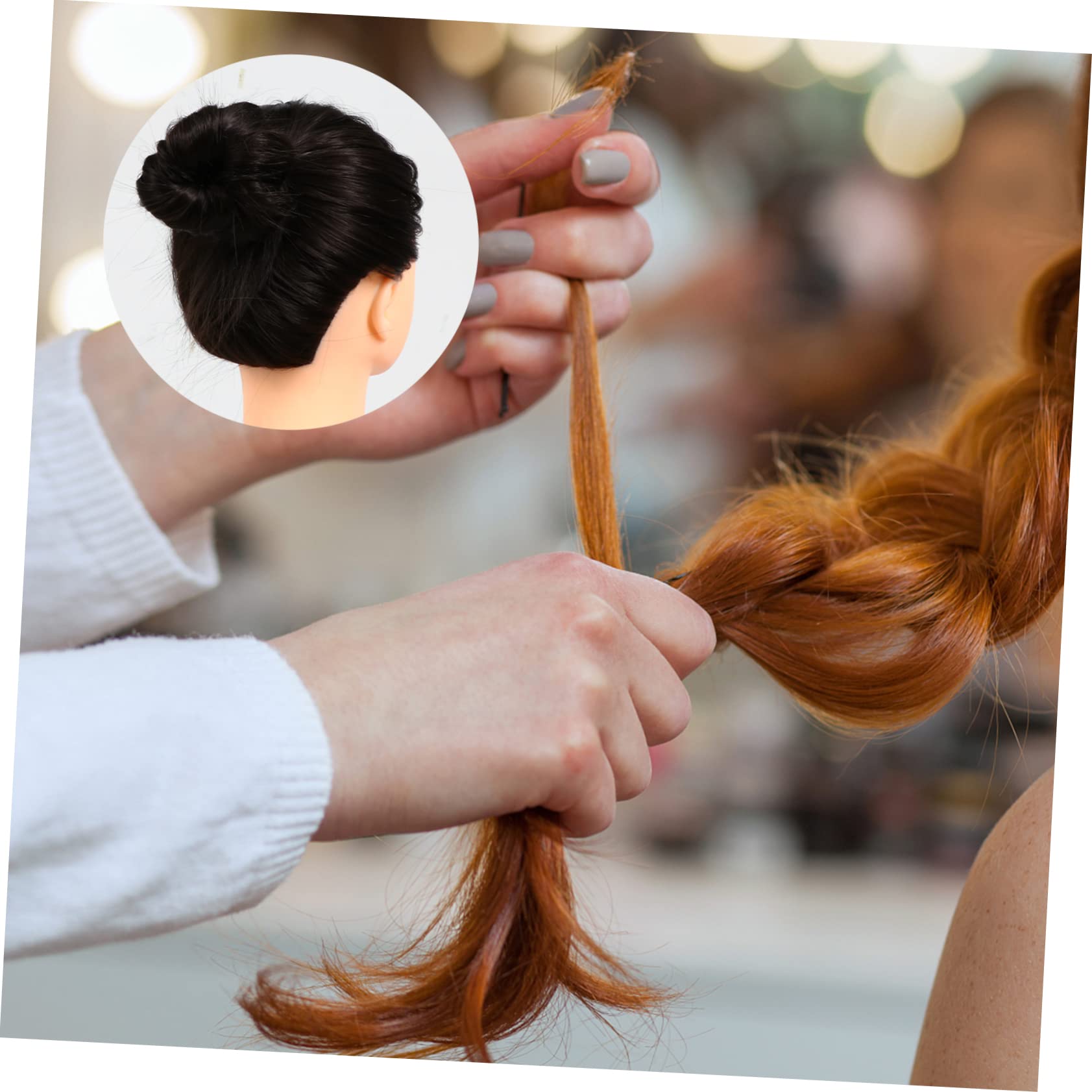 Puppenkopf Mit Haaren Für Flechten Locken Schneiden Und Stylen Kosmetik-übungskopf Für Friseur-training Und Haarstyling-übung