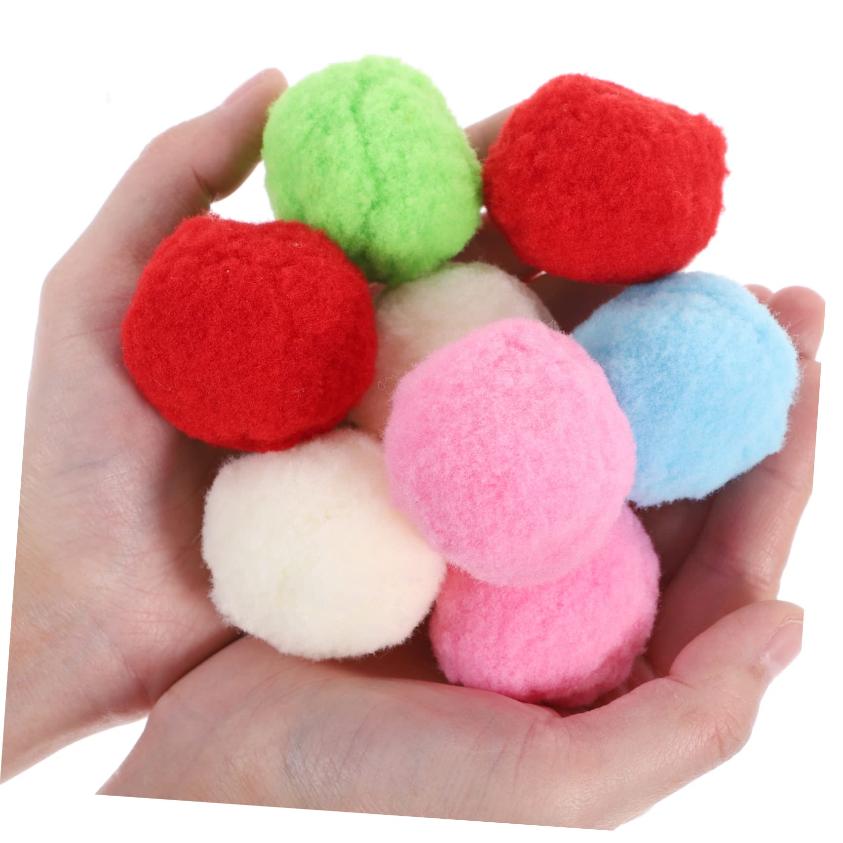 ULDIGI Pompones Esponjosos de Poliéster Multicolor 100 Piezas 40 Mm