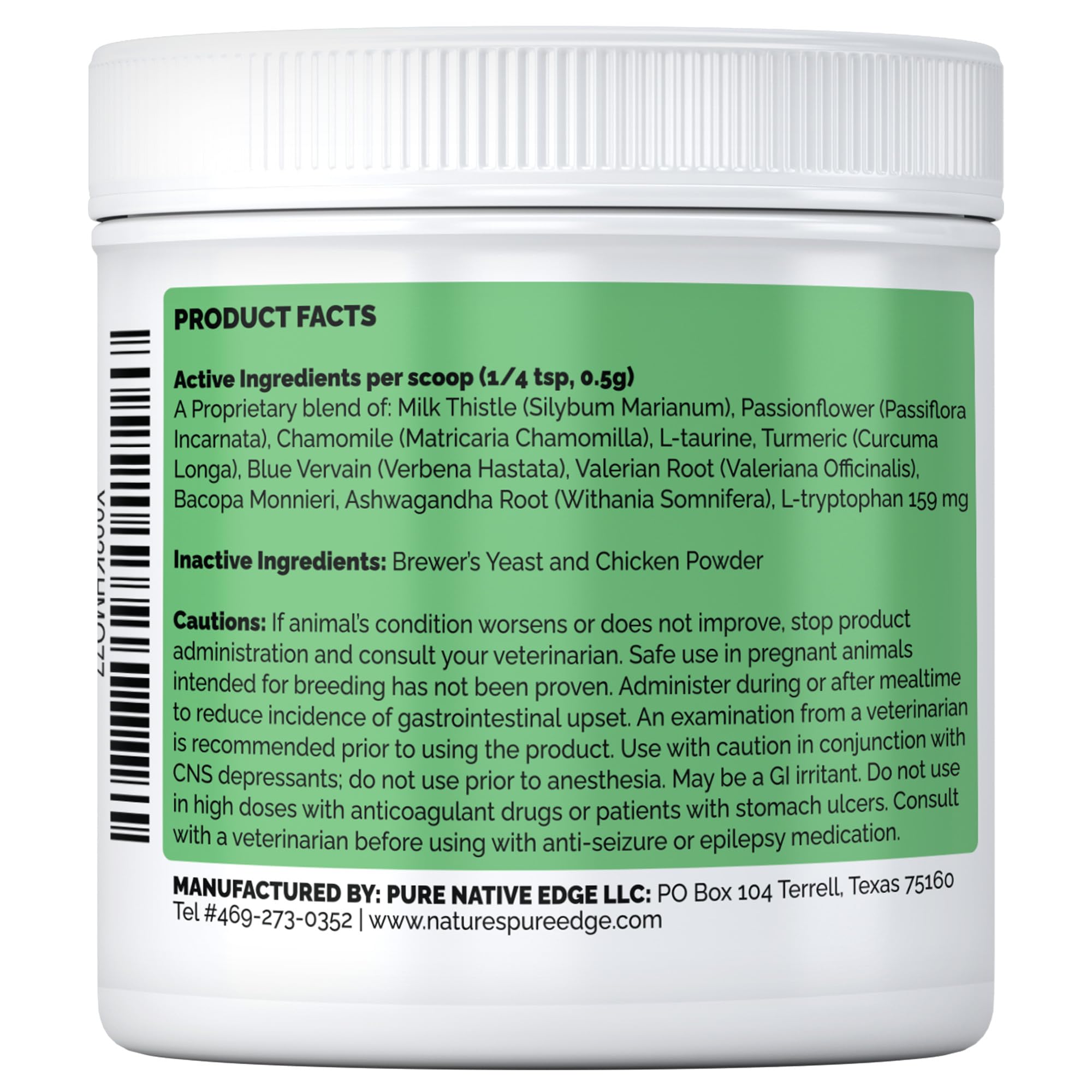 Synap Guardian -Formerly Seizure Guardian. Nervous System Support & Calming Care for Dogs– Relaxation Aid from a U.S.A. Company with Ashwagandha, Chamomile, Valerian & More, 100 g — Amazon image 5