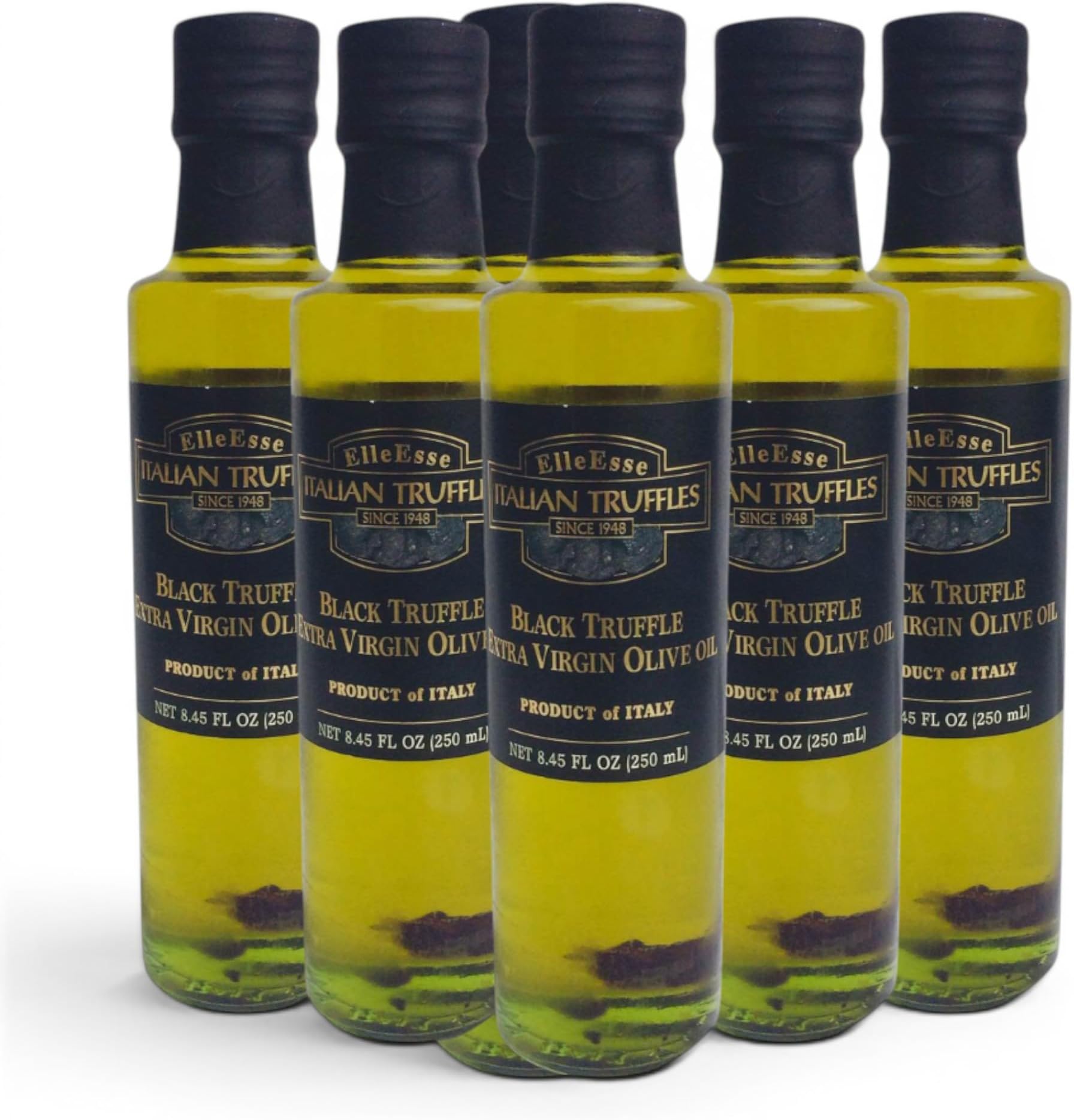 Italian Black Truffle Extra Virgin Olive Oil - Gourmet Cooking Oil, 250 ml (Pack of 6) - Imported from Italy
