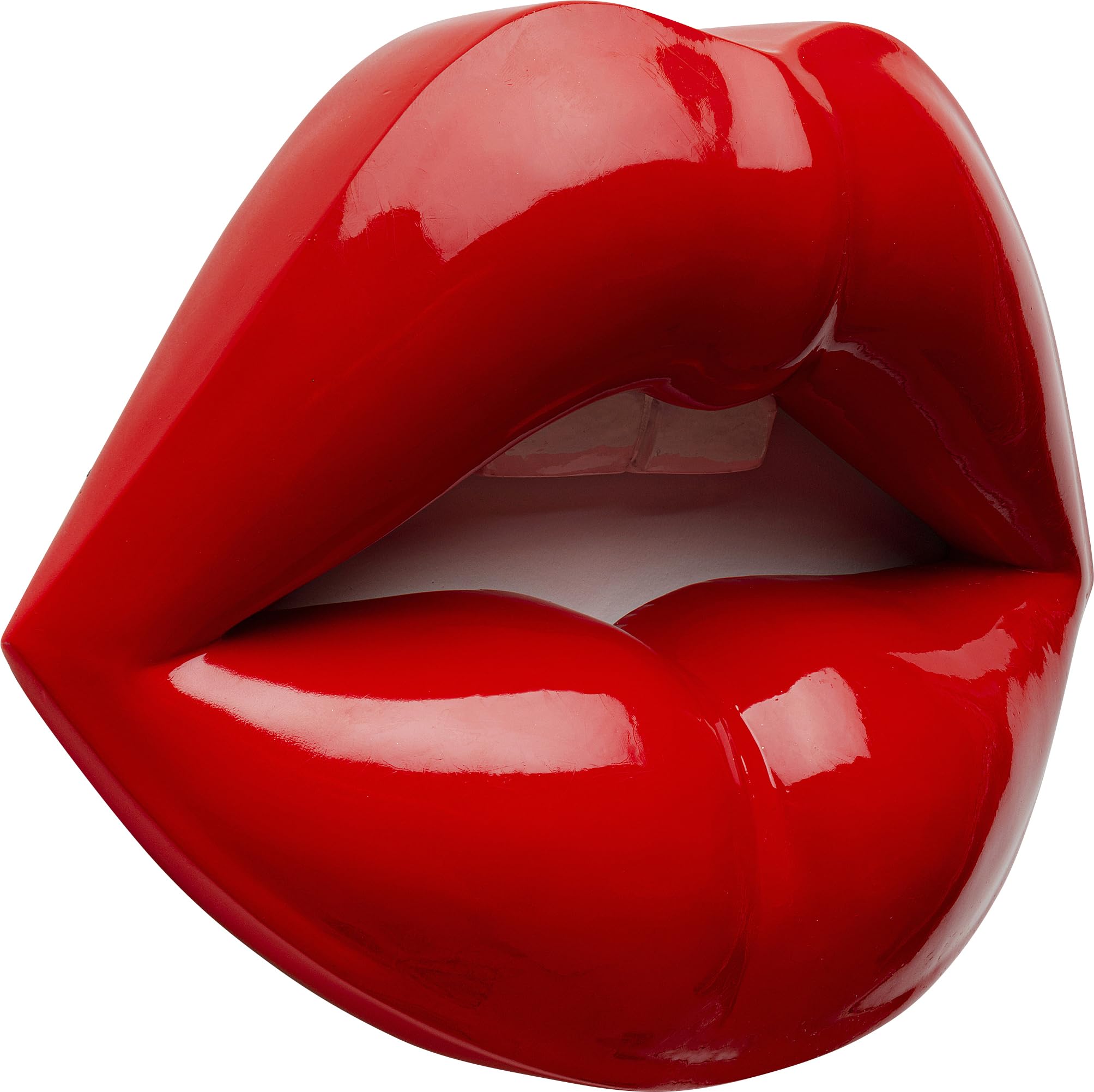 Kare Design Lips - Objet mural moderne - Rouge - Objet décoratif - Motif lèvres - Décoration de chambre - Accessoire pour salon, couloir, bureau à domicile - Chambre à coucher - 30 x 23 x 8 cm (H x l