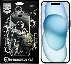 Gshield Película Defender Glass Preta para (iPhone 15)