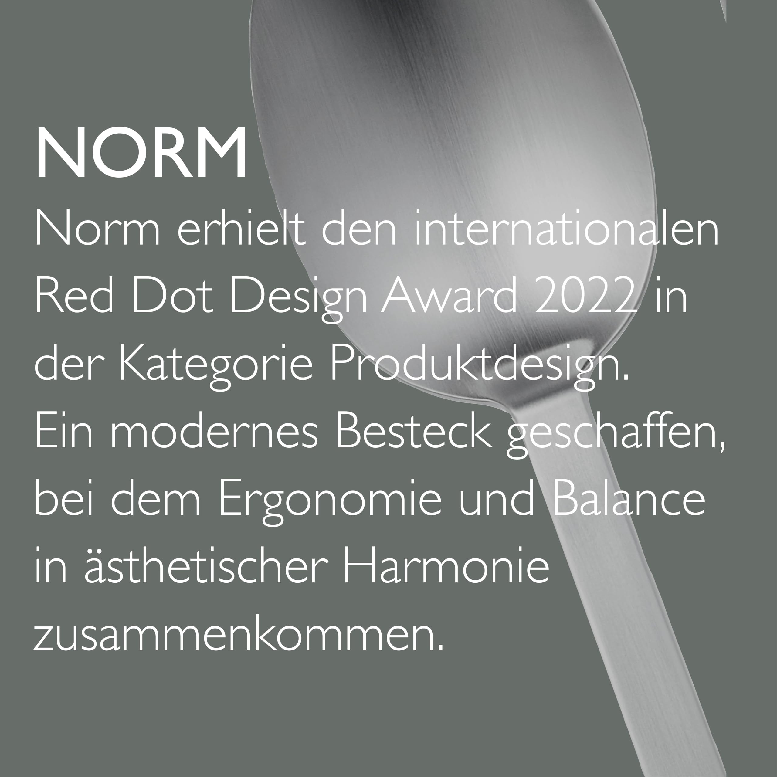 Gense Norm Besteck Set 4 Personen, 16 Teiliges Besteckset, Essbesteck Set aus Mattem Stahl, Spülmaschinenfest, Skandinavisches Design