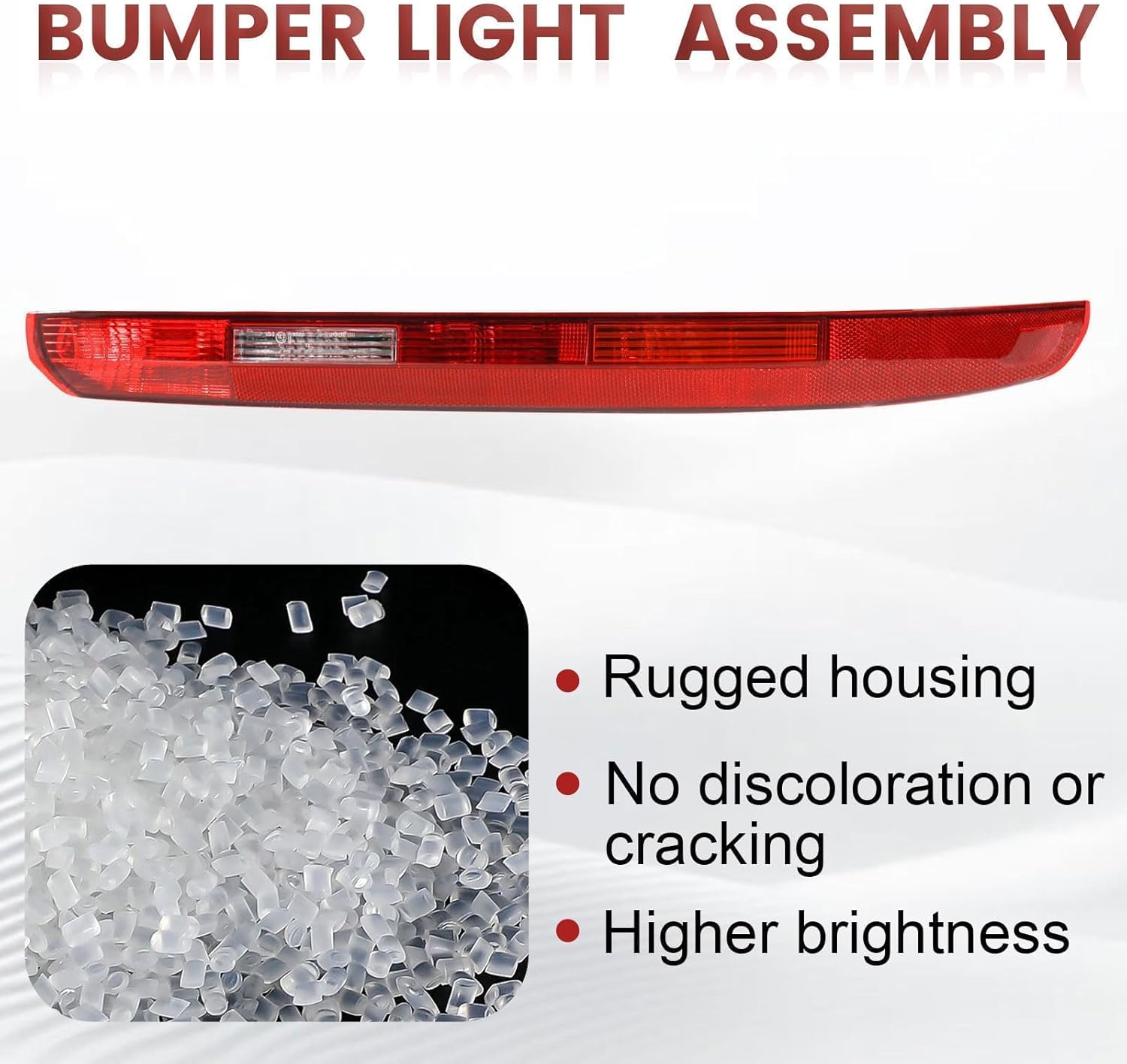 Right Bumper Tail lights Assembly Rear Reflector Compatible with 2016-2022 Audi Q7 OE Style Fog Light Replacement for 4M0945096A - Image 7