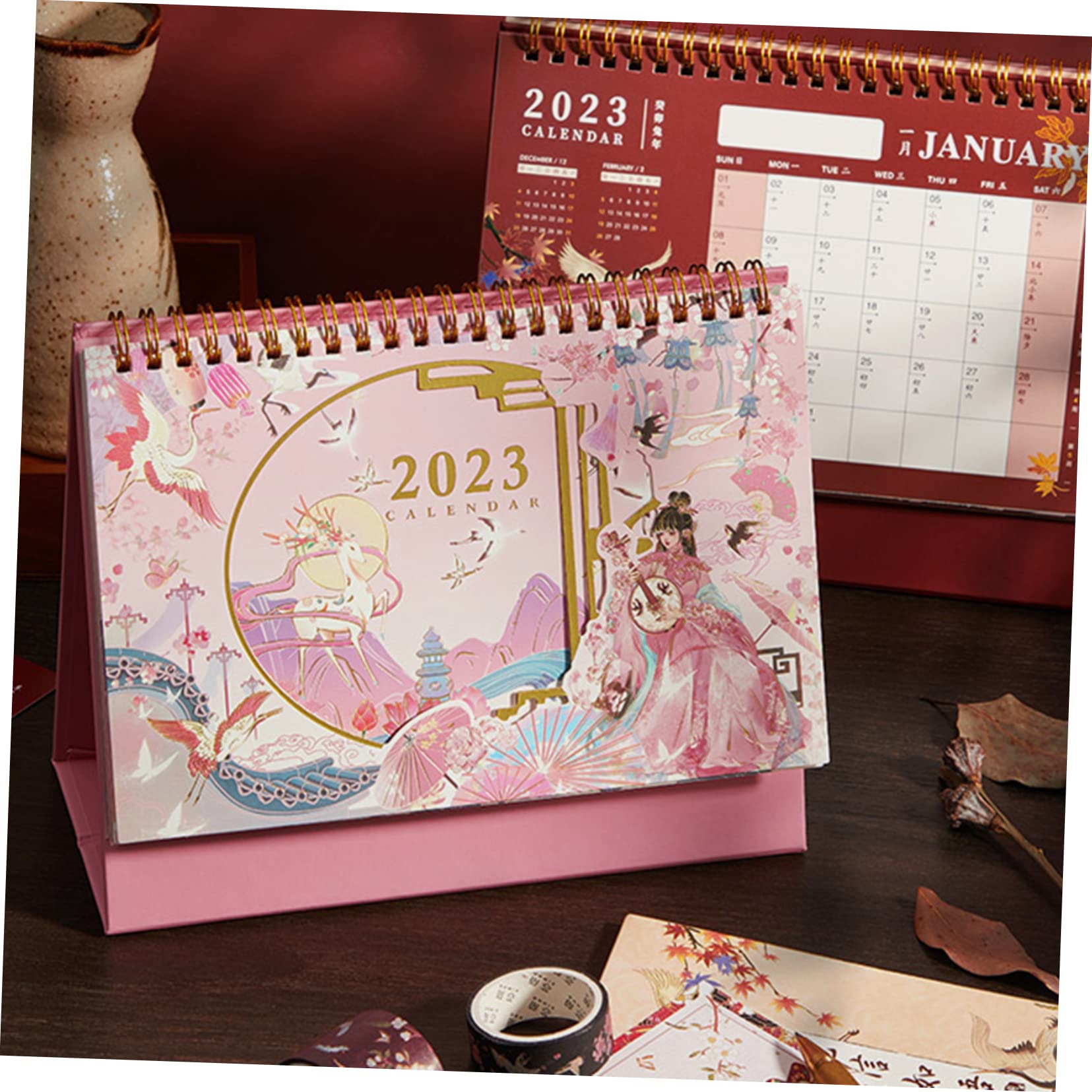 VILLCASE 3pezzi Scrivania Planner Mensile Retro Design Per e Casa Per e Capodanno